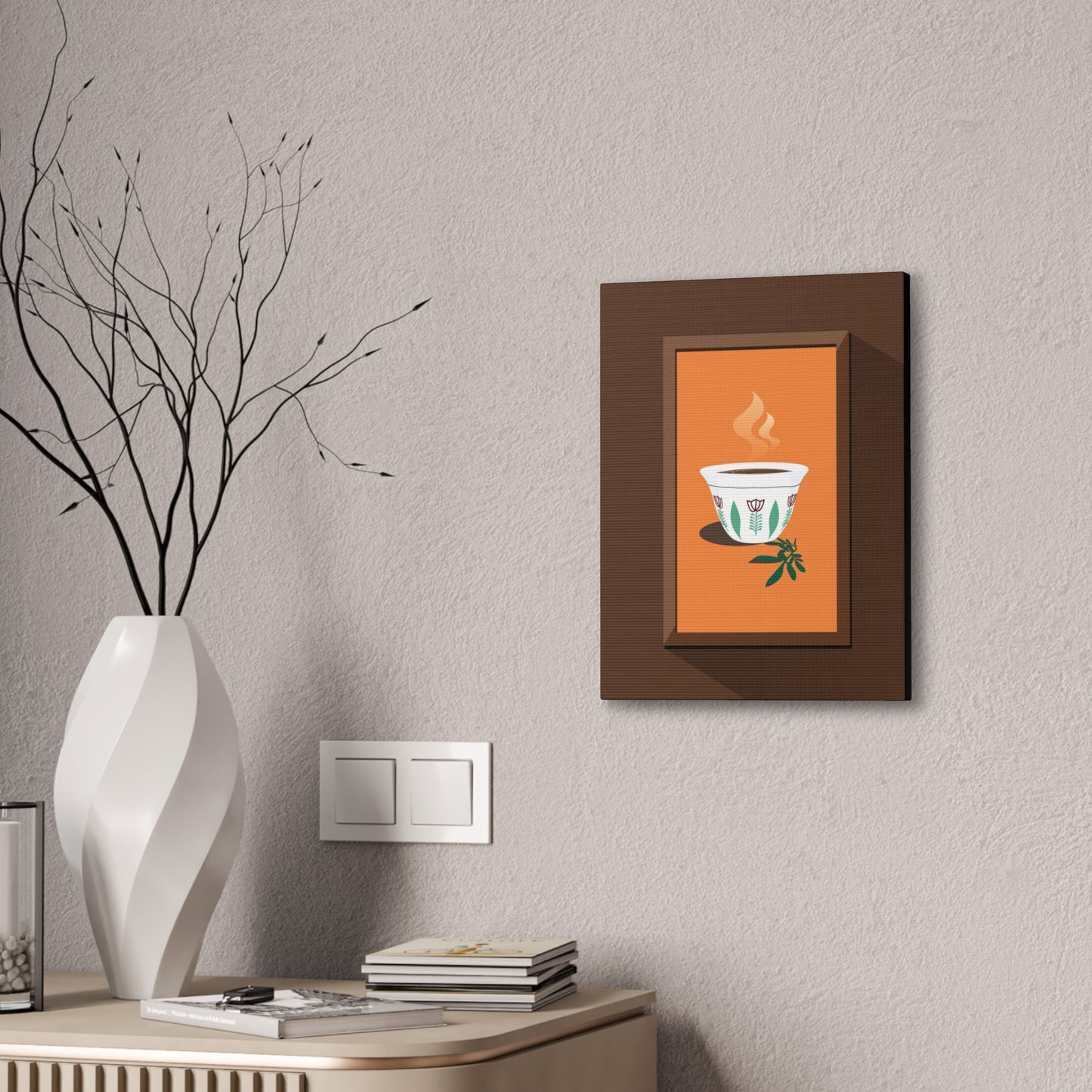 Coffee Serenity Canvas - Traditional Ethiopian Coffee Cup Wall Art