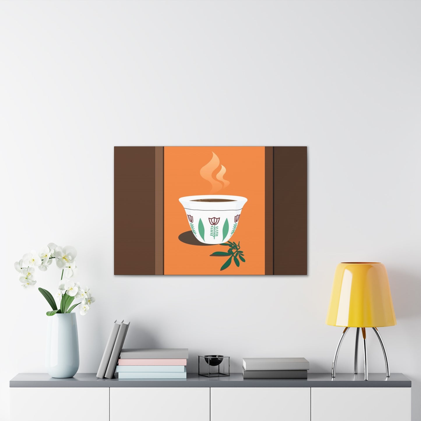 Coffee Serenity Canvas - Traditional Ethiopian Coffee Cup Wall Art