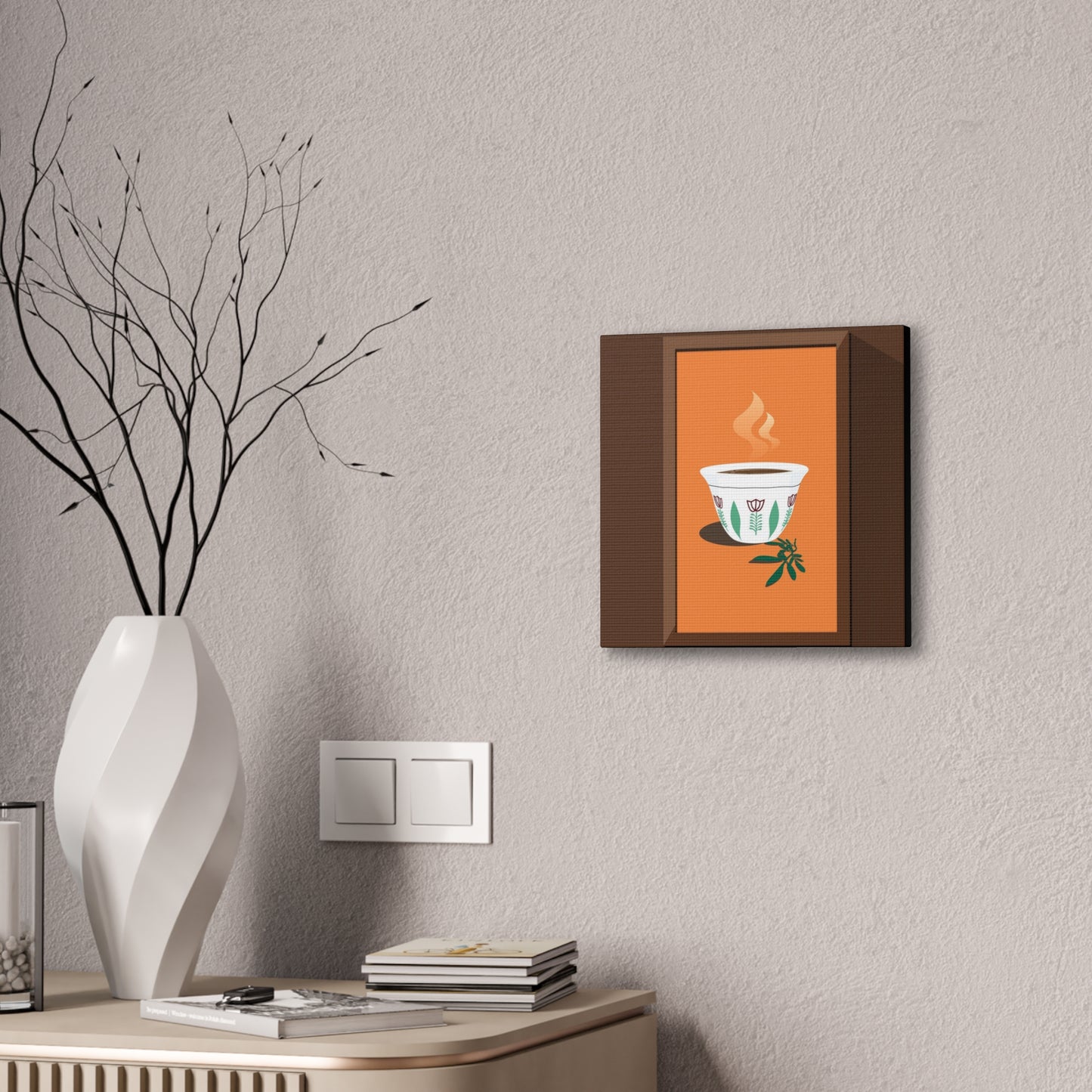 Coffee Serenity Canvas - Traditional Ethiopian Coffee Cup Wall Art