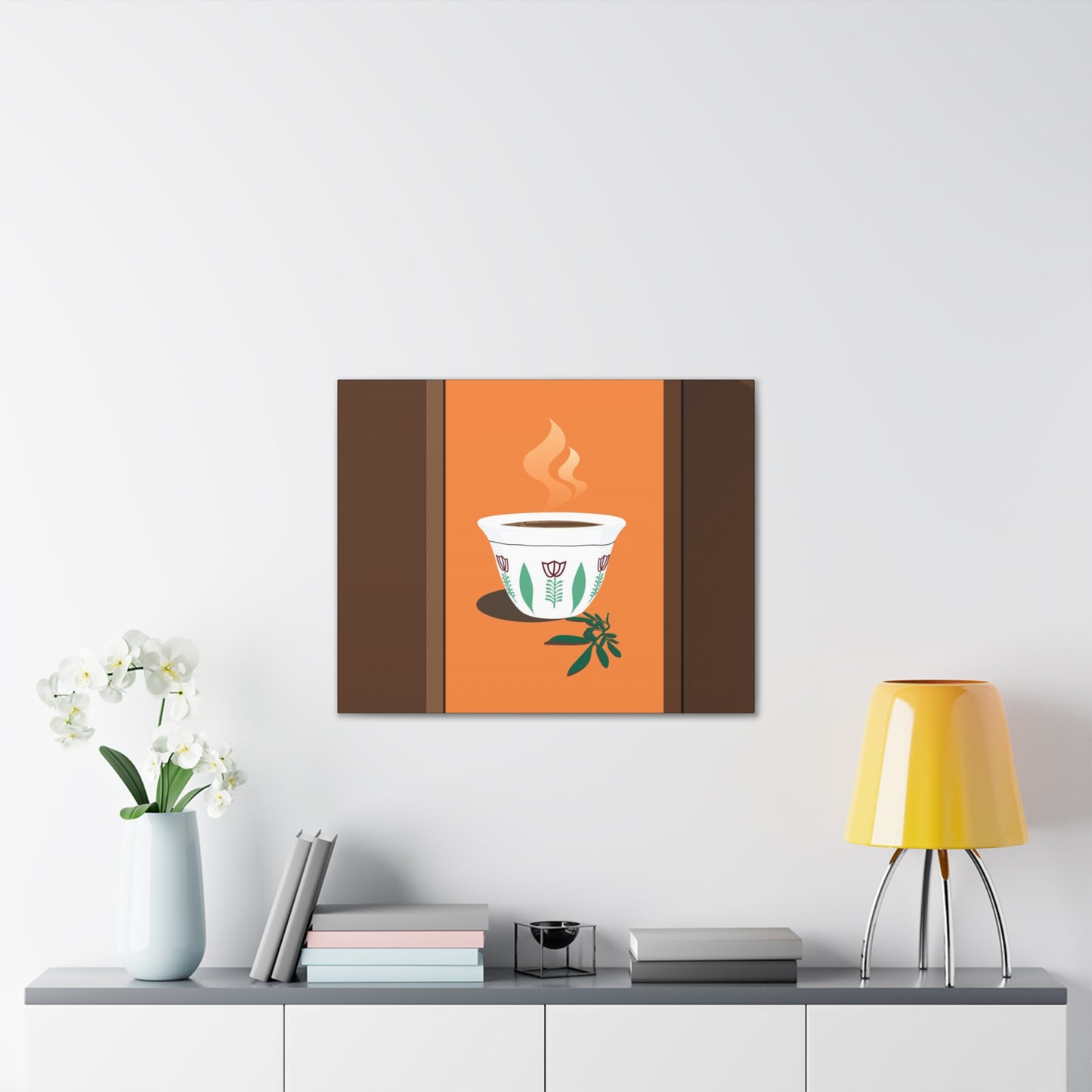 Coffee Serenity Canvas - Traditional Ethiopian Coffee Cup Wall Art