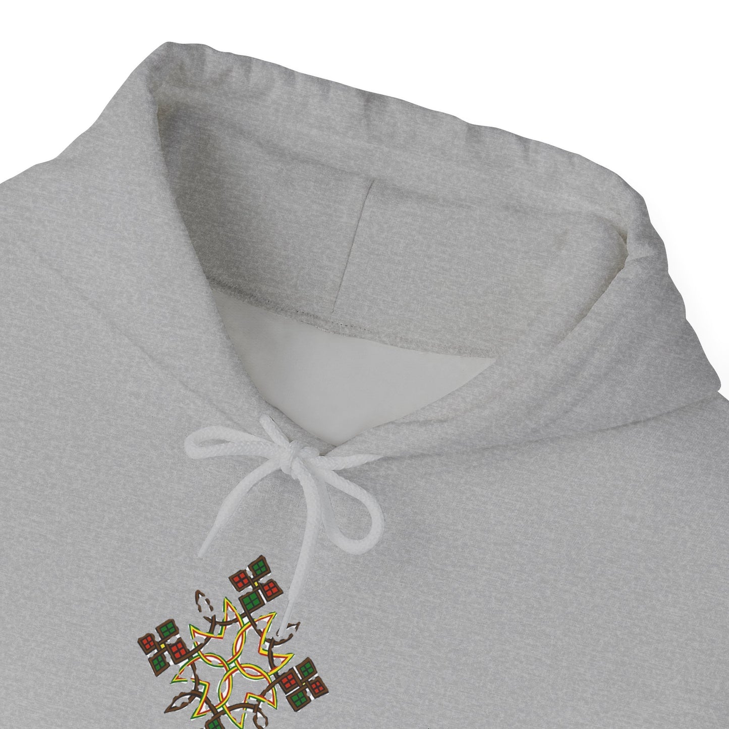 Ethiopian Cross Design Unisex Hooded Sweatshirt