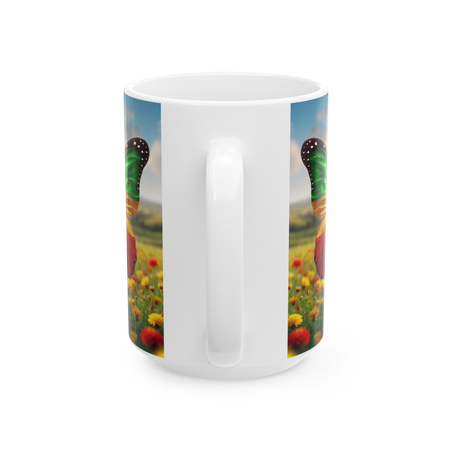 Ceramic Mug, (11oz, 15oz): Butterfly