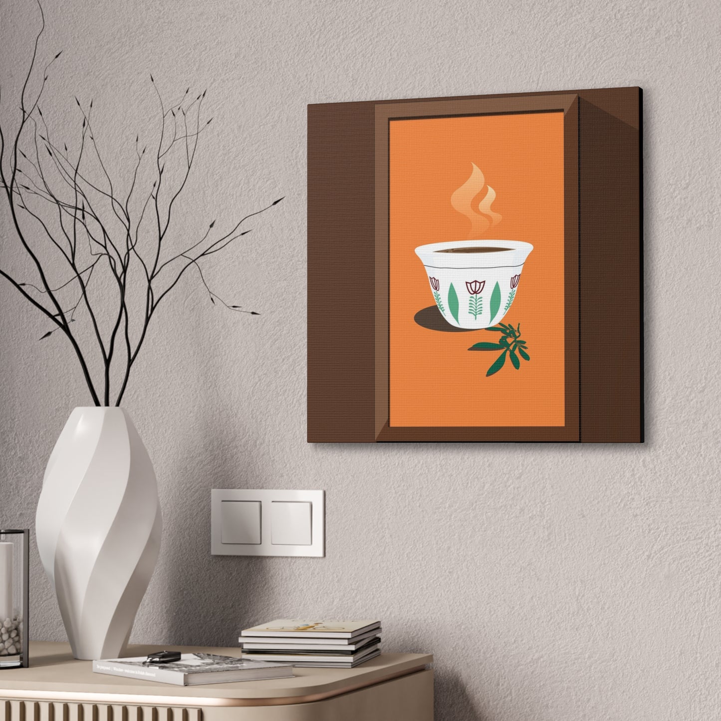 Coffee Serenity Canvas - Traditional Ethiopian Coffee Cup Wall Art