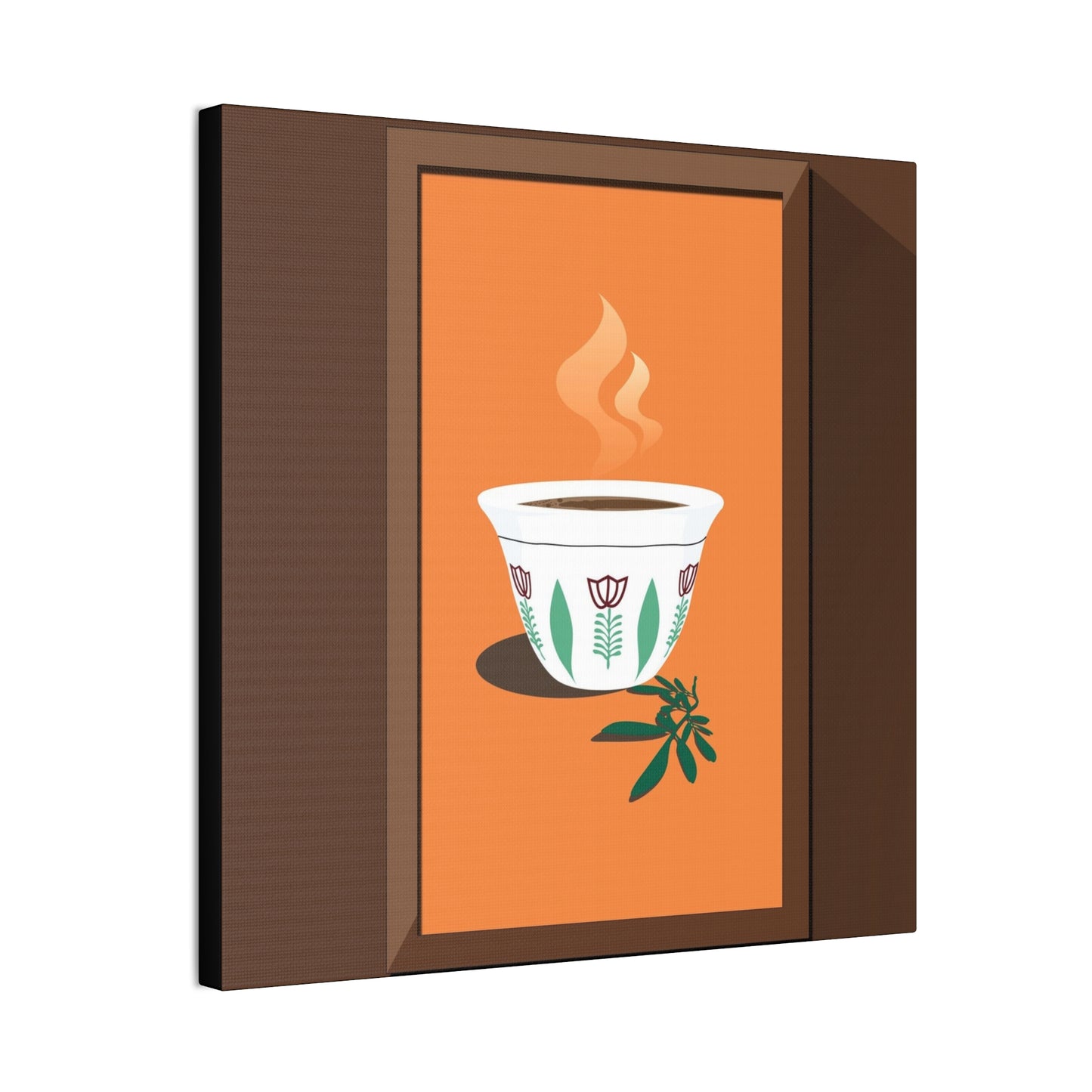 Coffee Serenity Canvas - Traditional Ethiopian Coffee Cup Wall Art