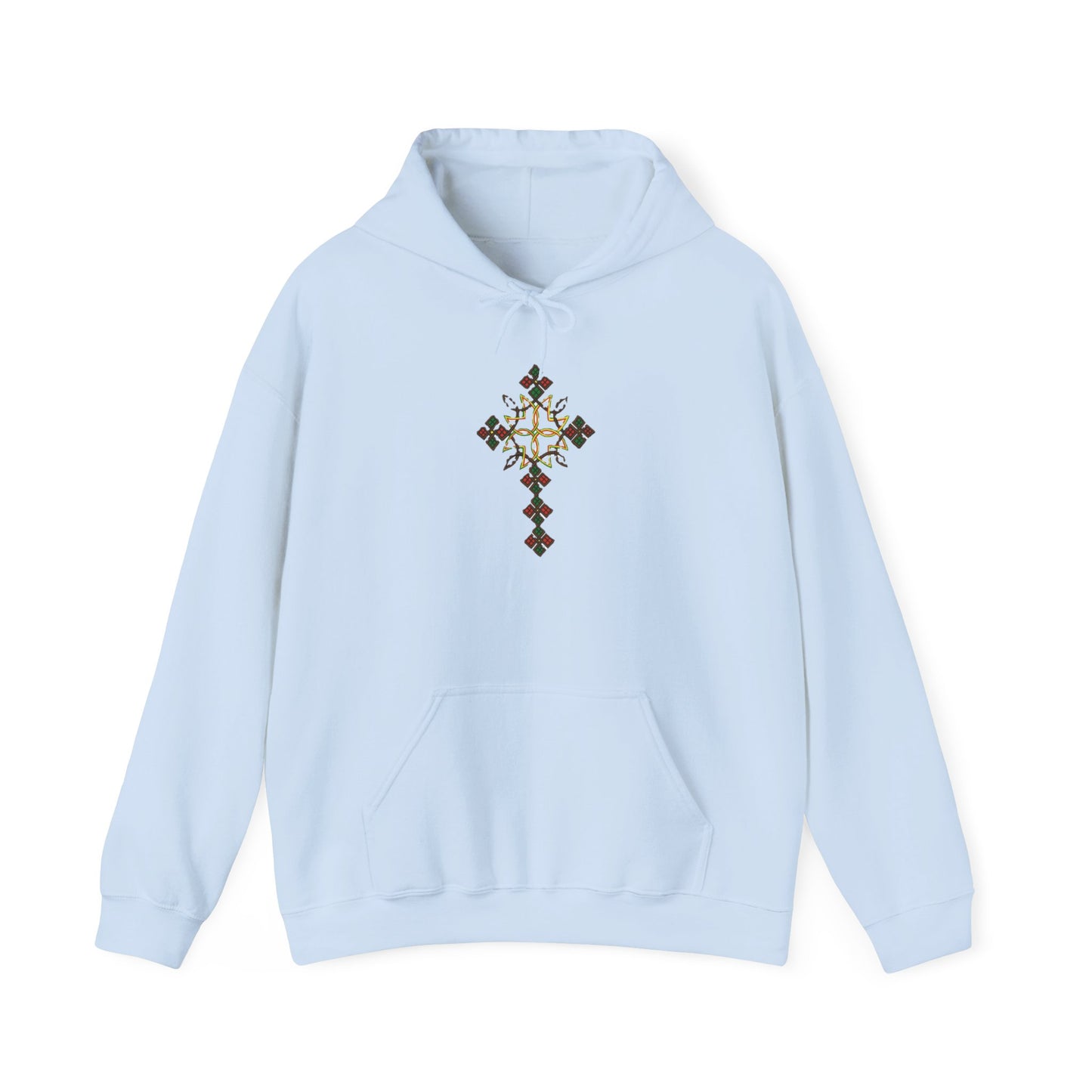 Ethiopian Cross Design Unisex Hooded Sweatshirt