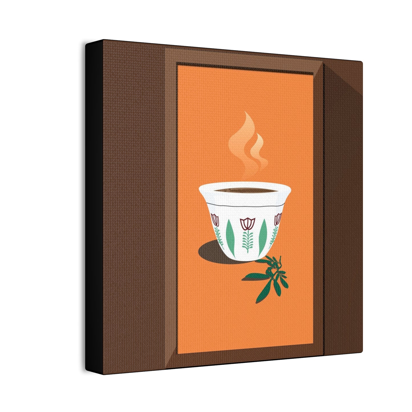 Coffee Serenity Canvas - Traditional Ethiopian Coffee Cup Wall Art