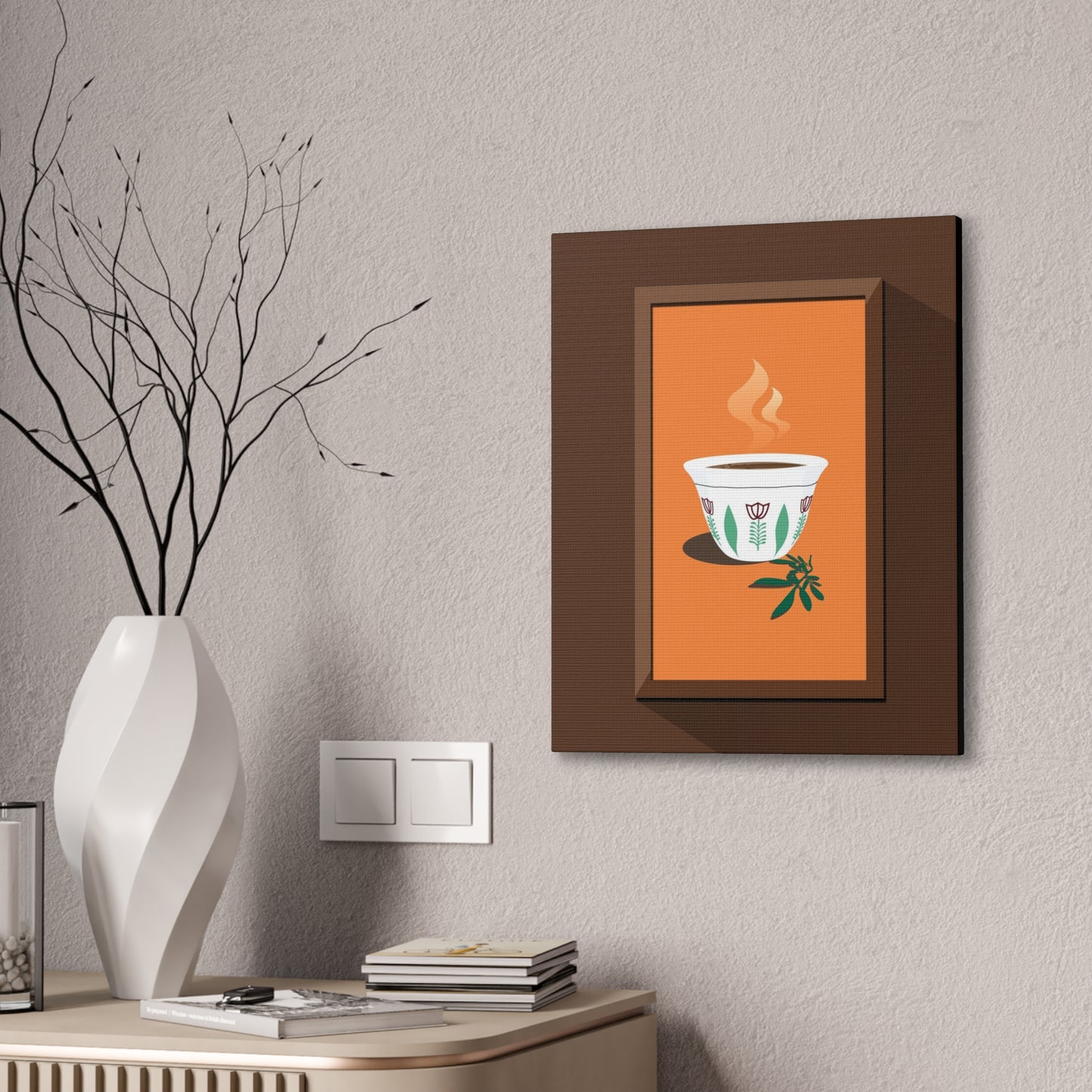 Coffee Serenity Canvas - Traditional Ethiopian Coffee Cup Wall Art