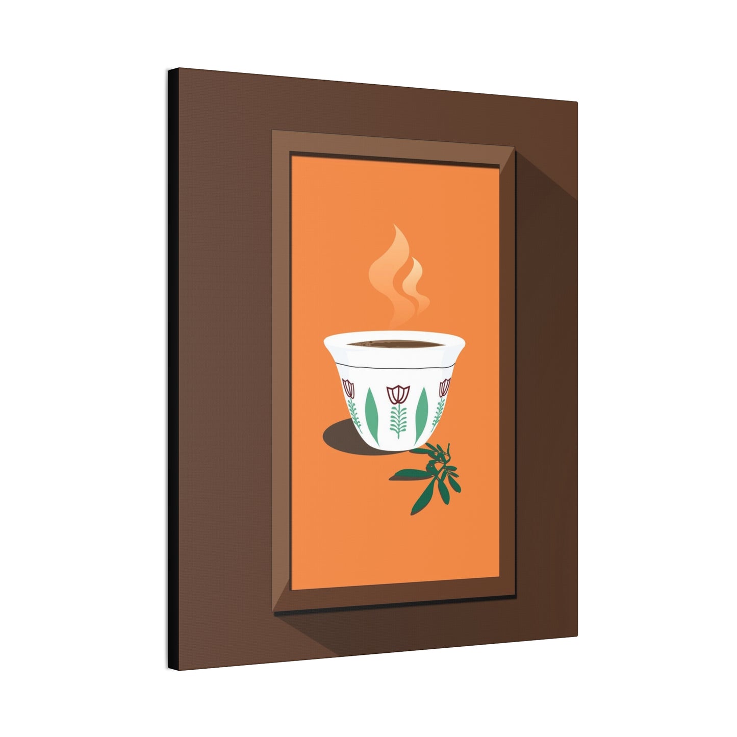 Coffee Serenity Canvas - Traditional Ethiopian Coffee Cup Wall Art