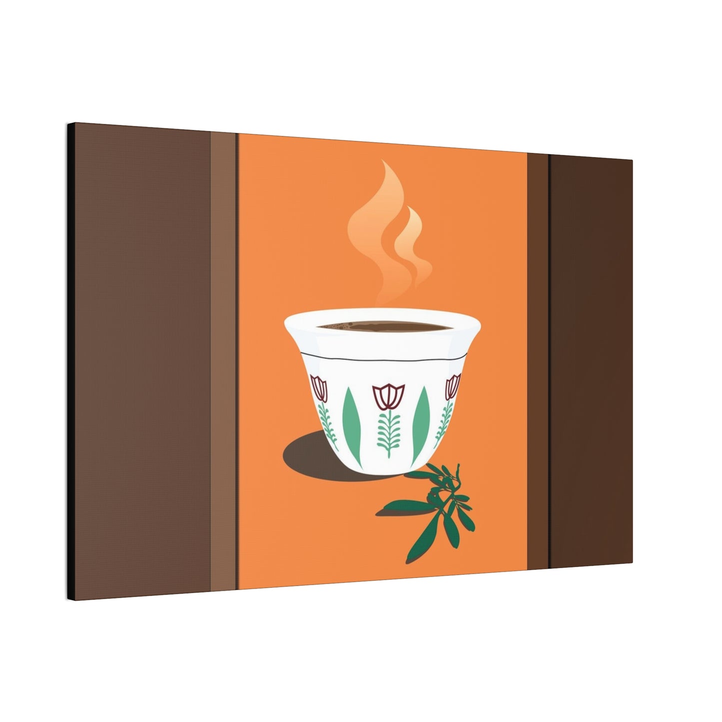 Coffee Serenity Canvas - Traditional Ethiopian Coffee Cup Wall Art