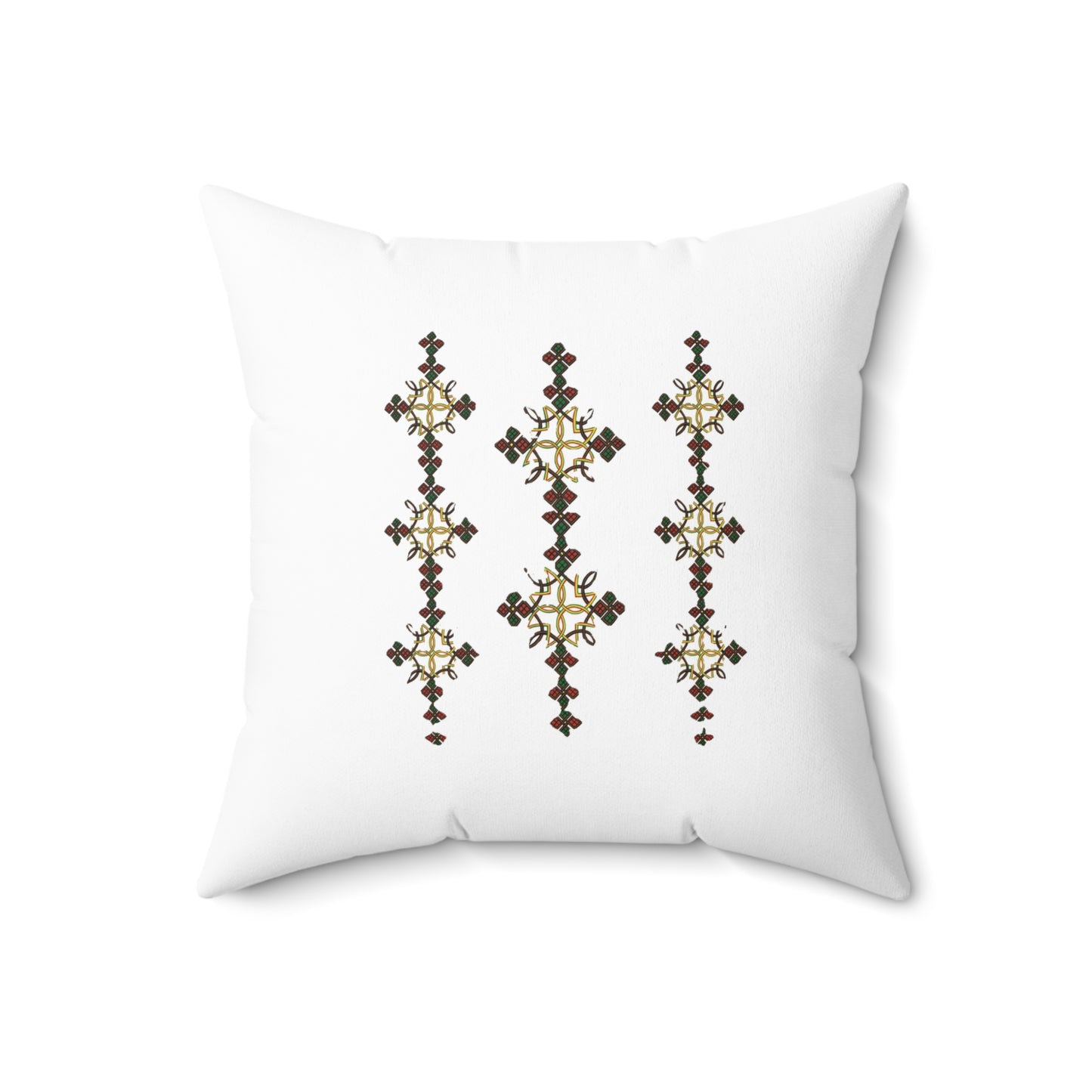 Ethiopian Tilet Design Square Pillow