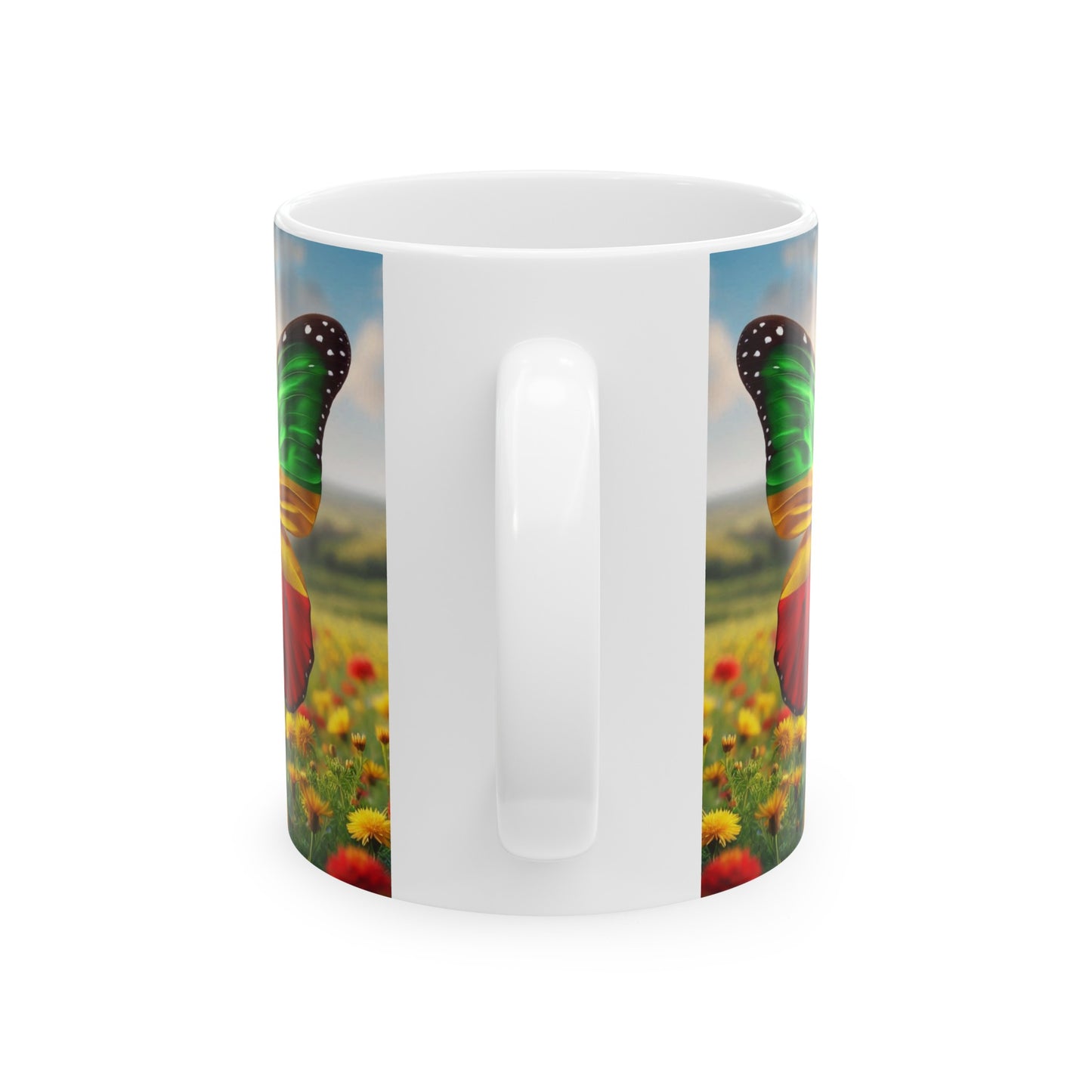 Ceramic Mug, (11oz, 15oz): Butterfly