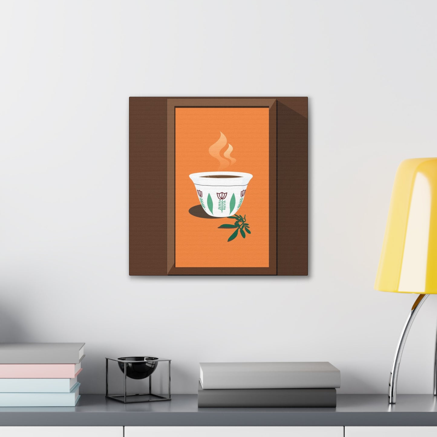 Coffee Serenity Canvas - Traditional Ethiopian Coffee Cup Wall Art