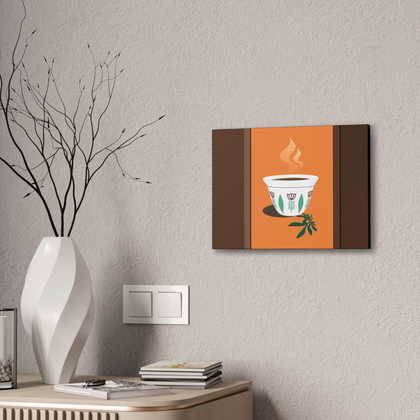 Coffee Serenity Canvas - Traditional Ethiopian Coffee Cup Wall Art