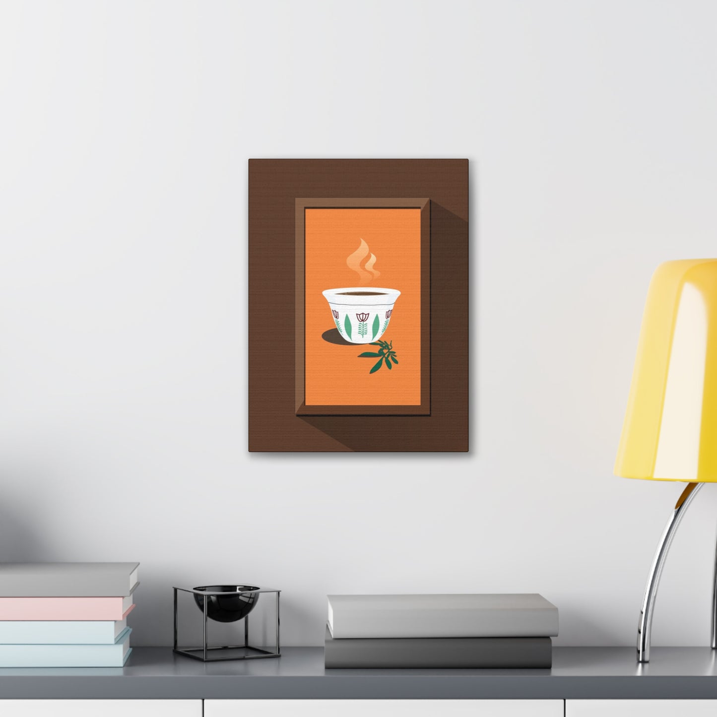 Coffee Serenity Canvas - Traditional Ethiopian Coffee Cup Wall Art