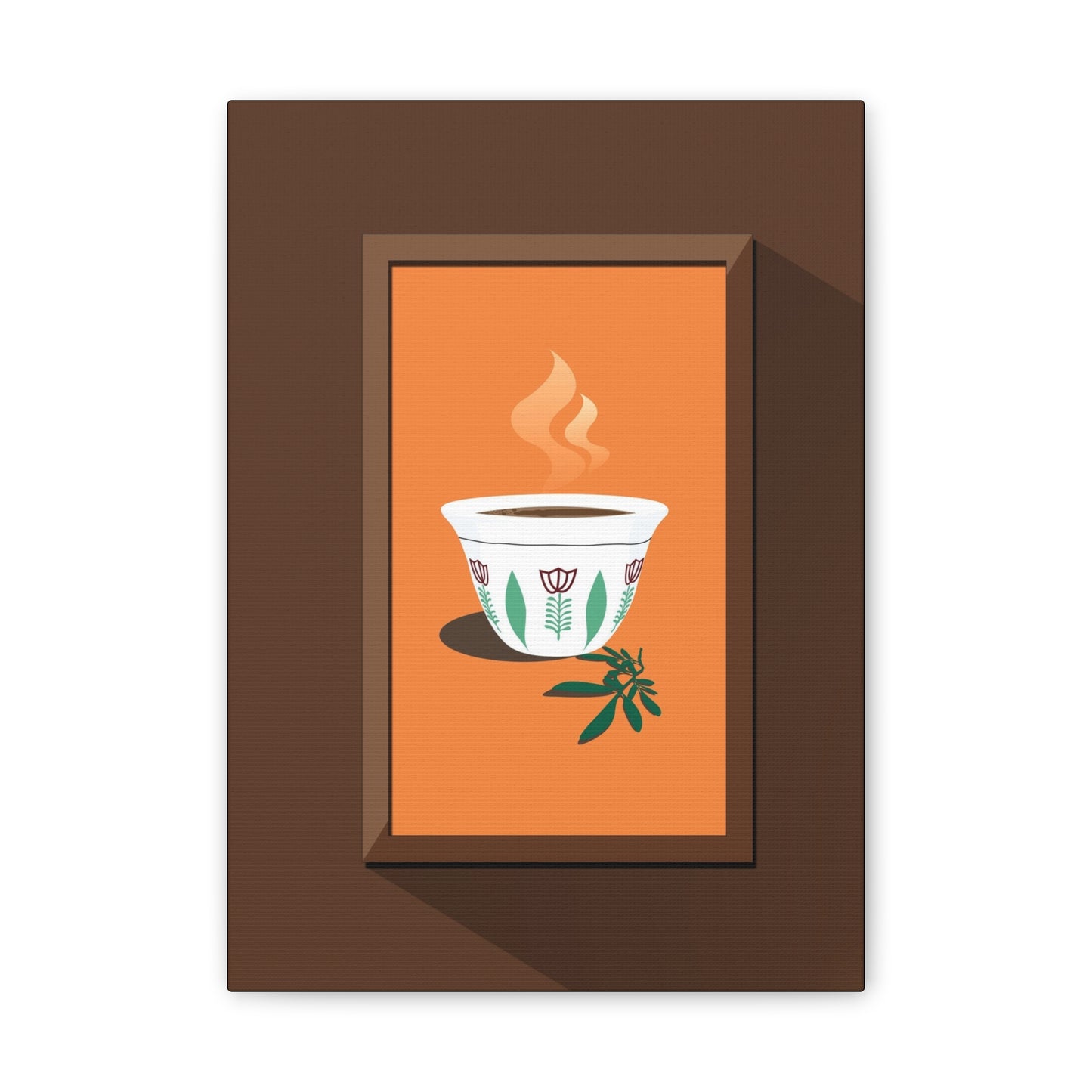 Coffee Serenity Canvas - Traditional Ethiopian Coffee Cup Wall Art