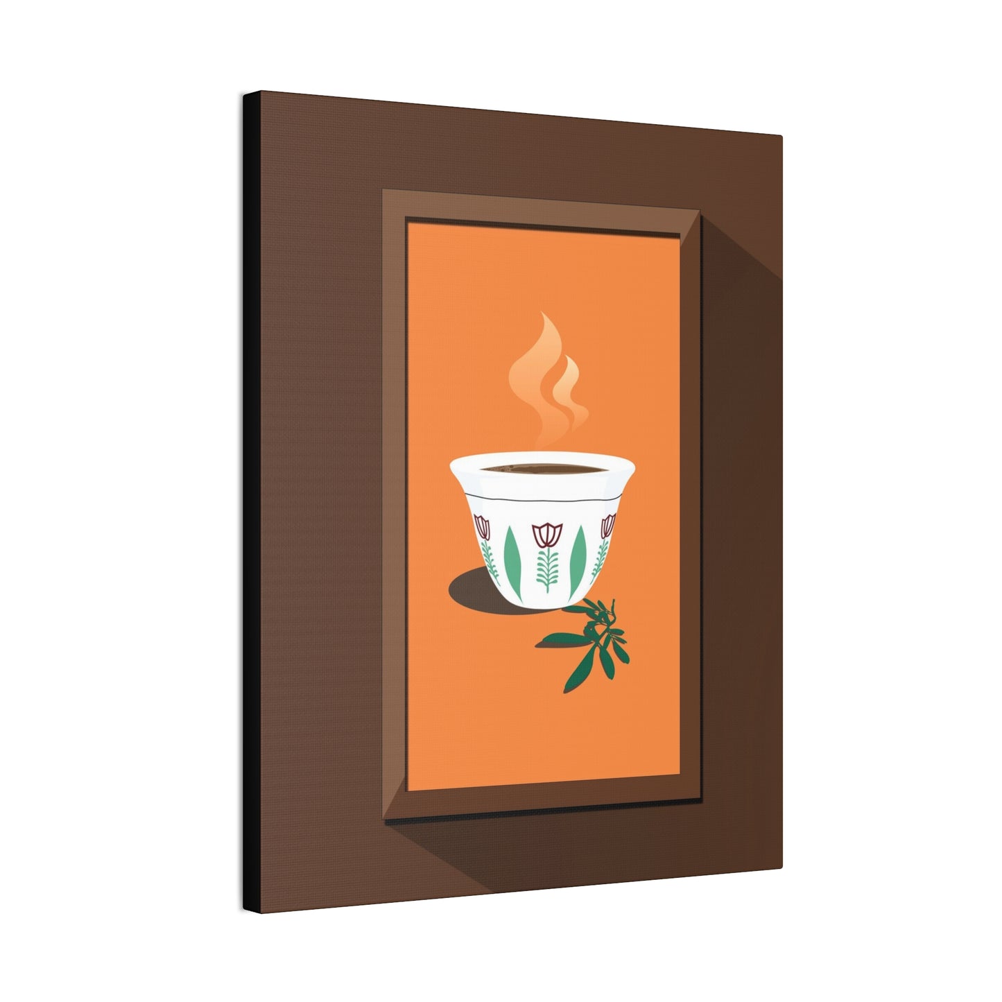 Coffee Serenity Canvas - Traditional Ethiopian Coffee Cup Wall Art