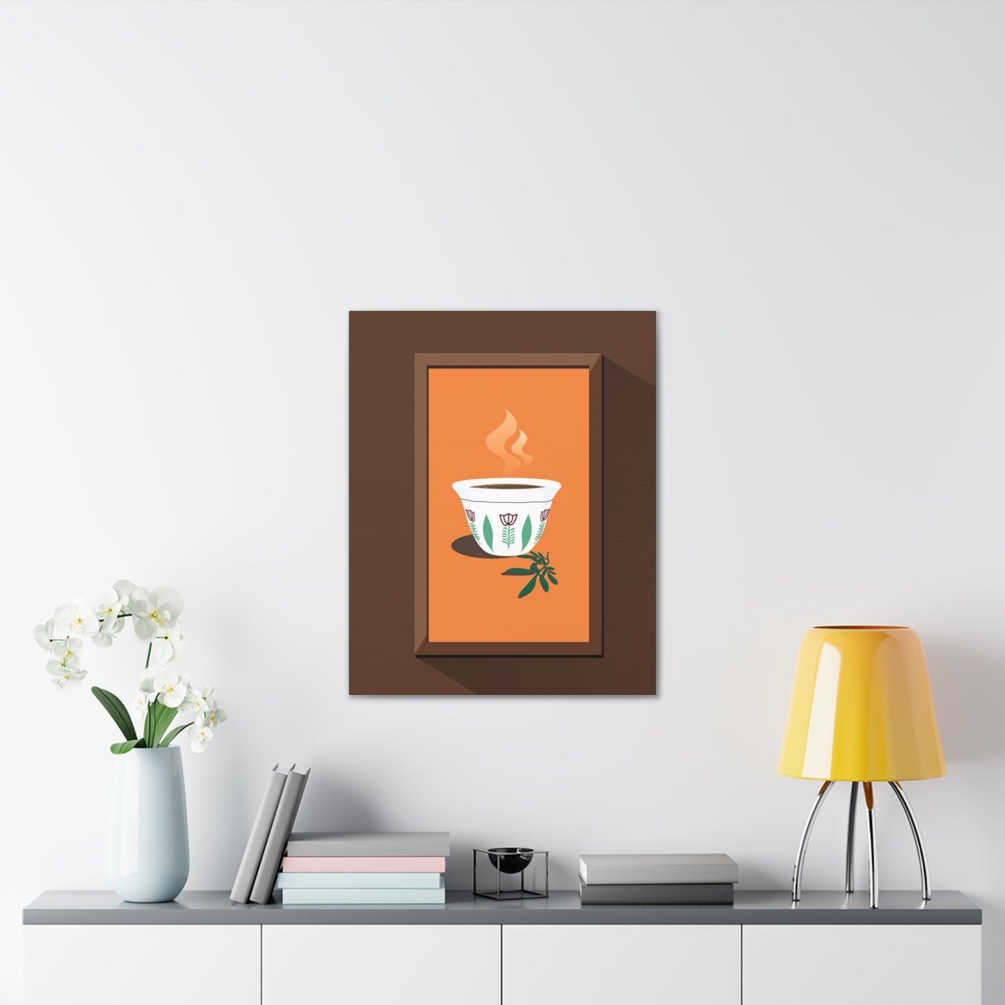 Coffee Serenity Canvas - Traditional Ethiopian Coffee Cup Wall Art