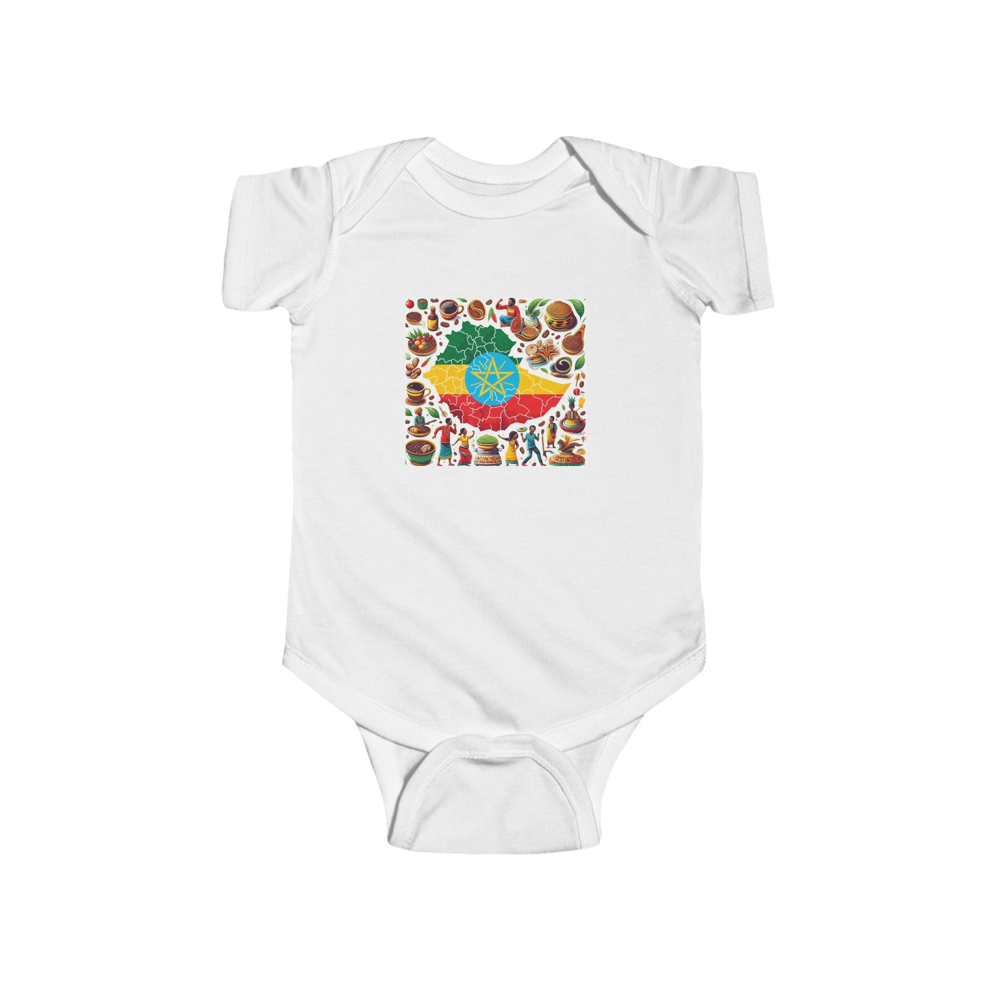 Infant Jersey Bodysuit - Ethiopian Map