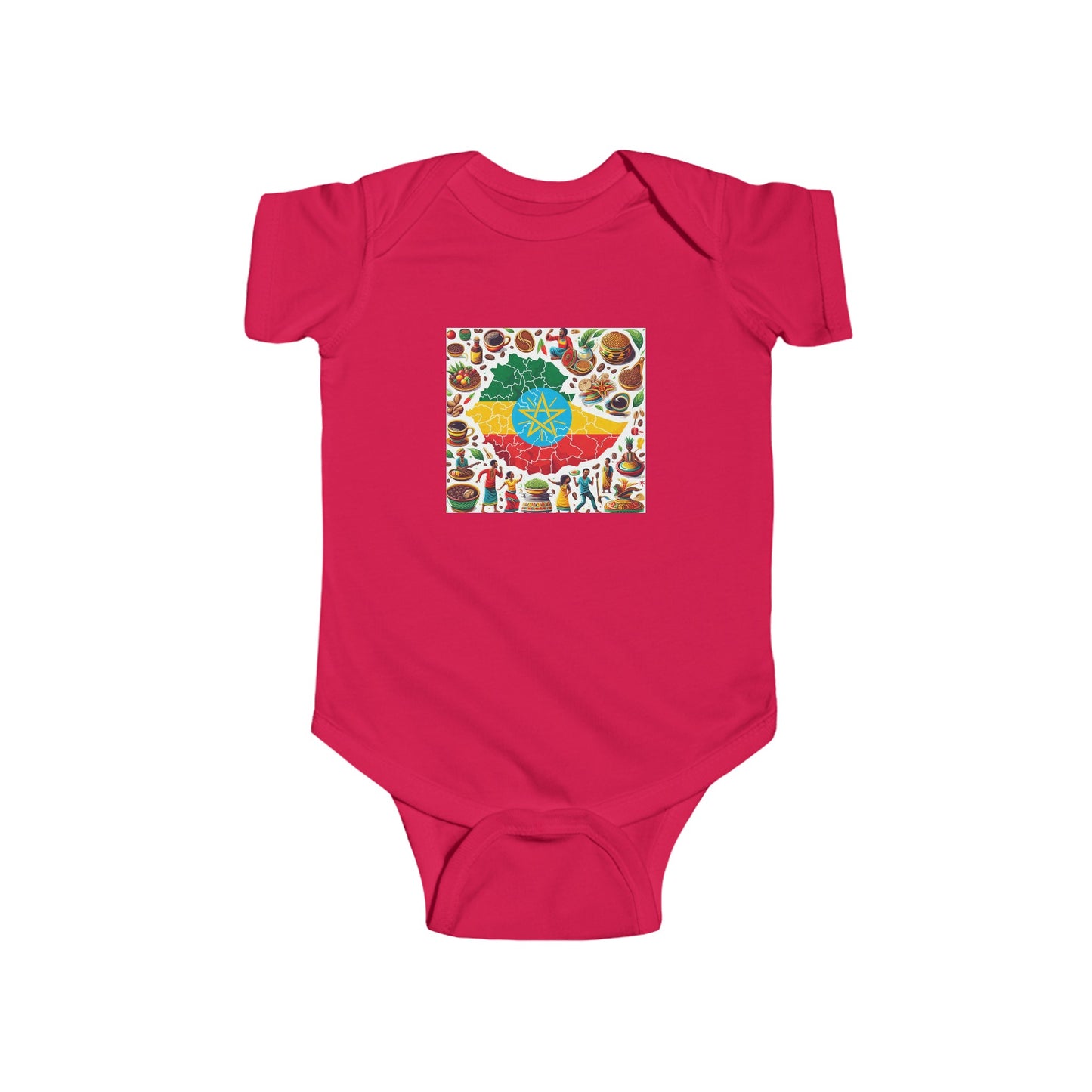 Infant Jersey Bodysuit - Ethiopian Map