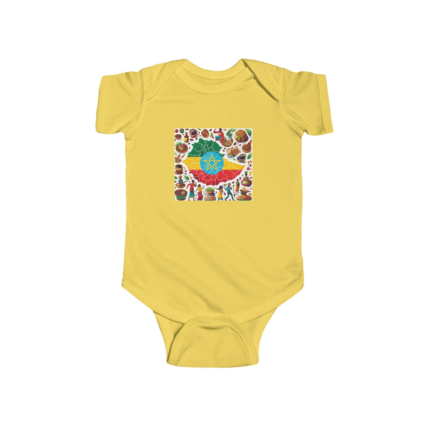 Infant Jersey Bodysuit - Ethiopian Map