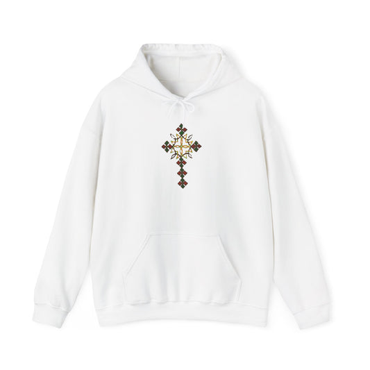 Ethiopian Cross Design Unisex Hooded Sweatshirt