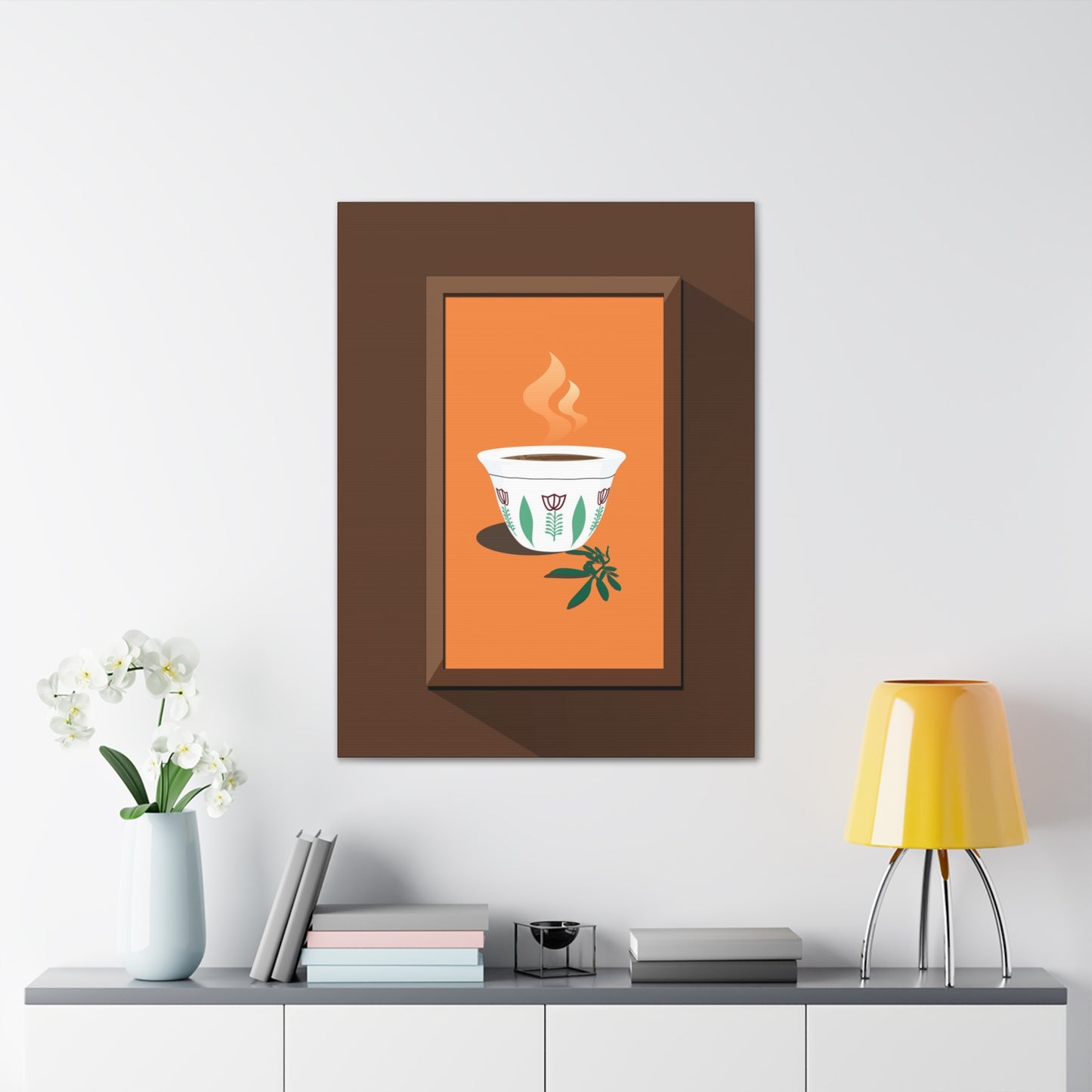 Coffee Serenity Canvas - Traditional Ethiopian Coffee Cup Wall Art