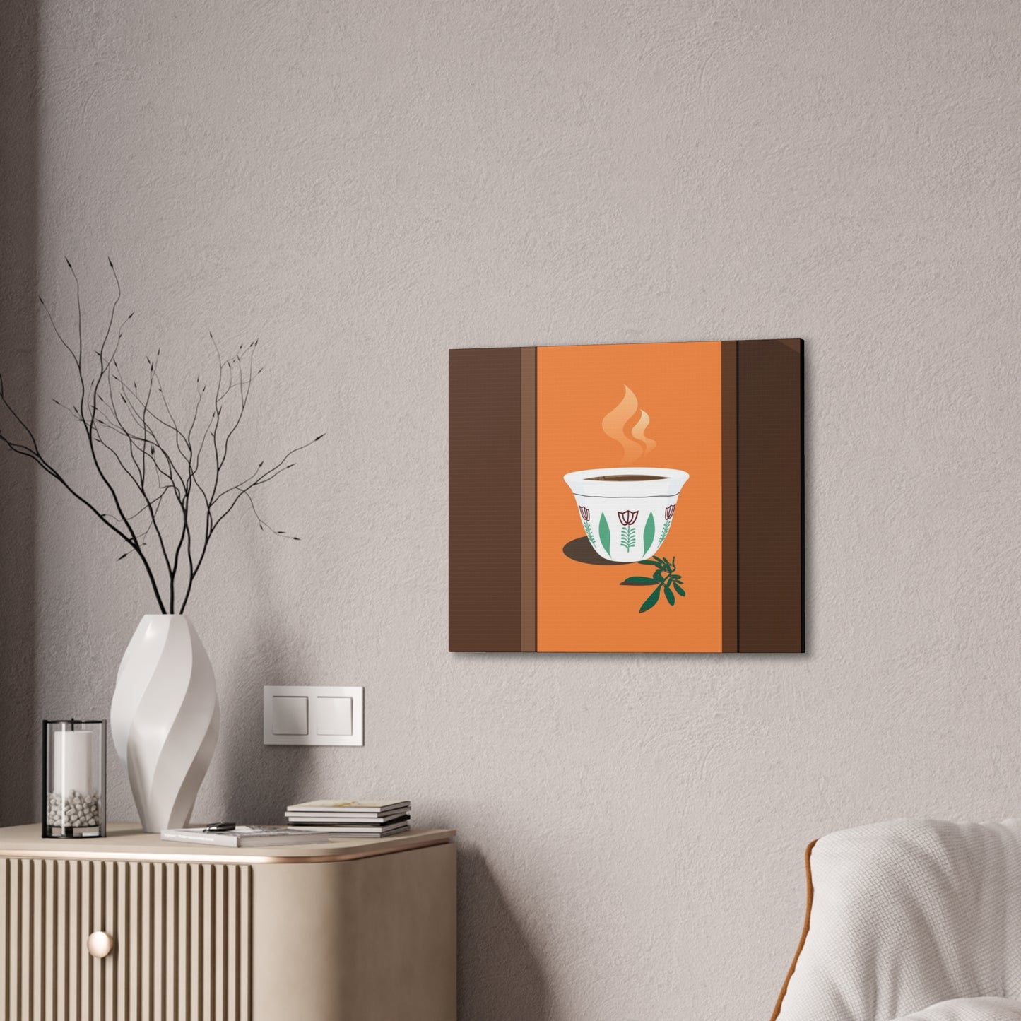 Coffee Serenity Canvas - Traditional Ethiopian Coffee Cup Wall Art