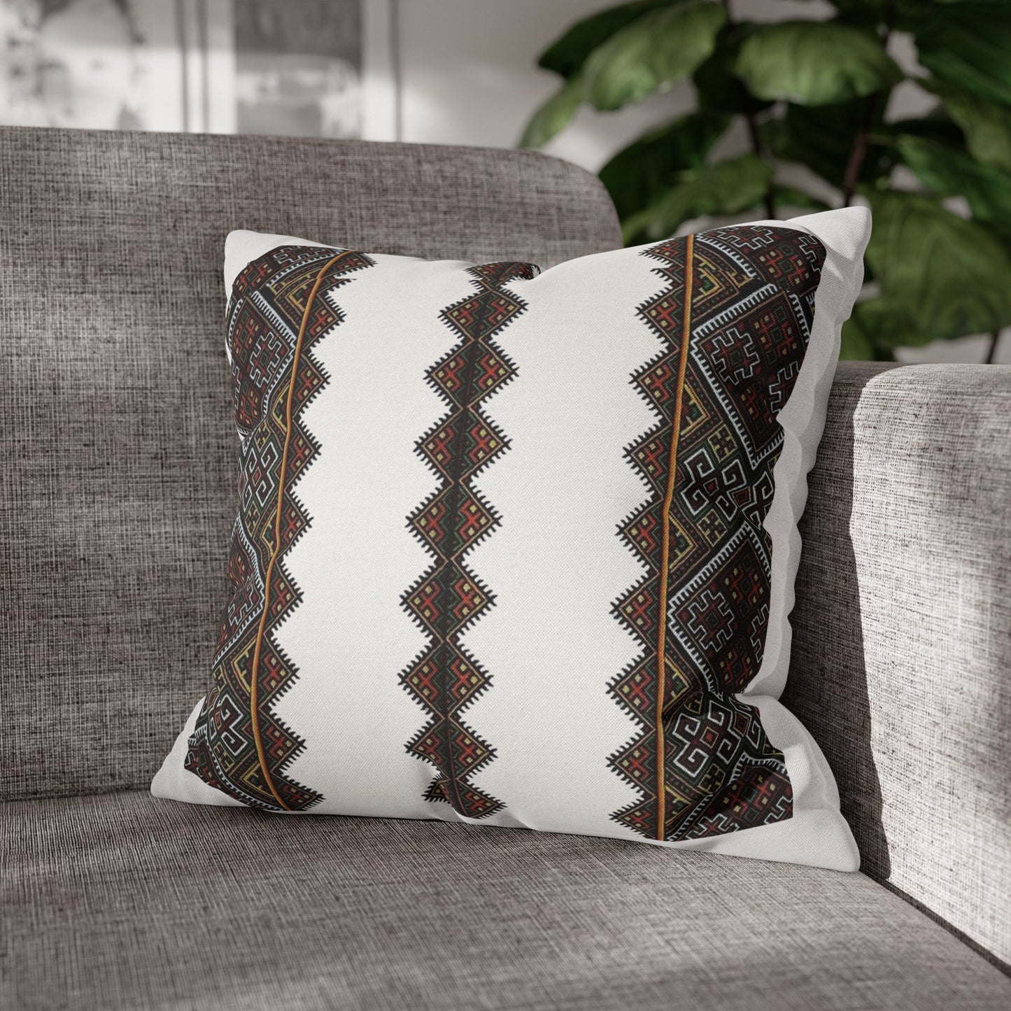 Square Pillowcase: Ethiopian Tilet Design