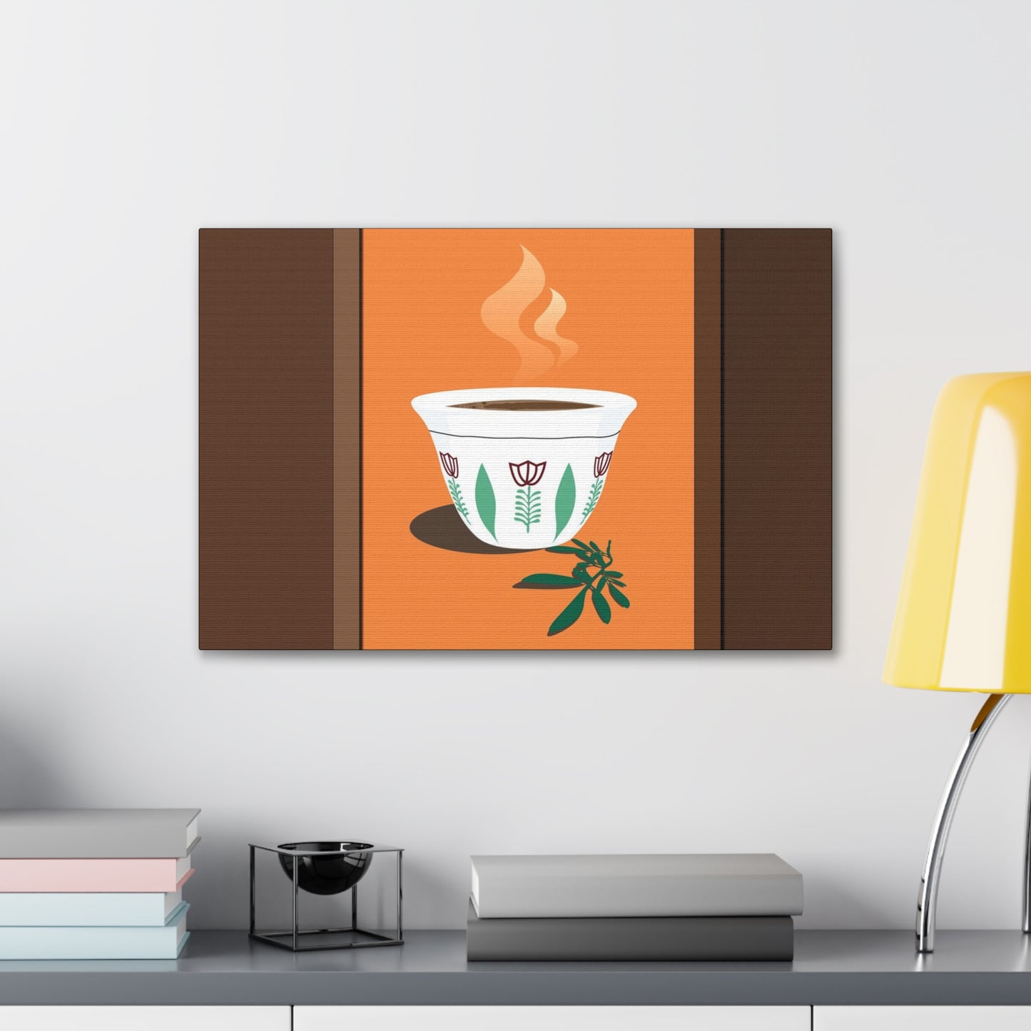 Coffee Serenity Canvas - Traditional Ethiopian Coffee Cup Wall Art