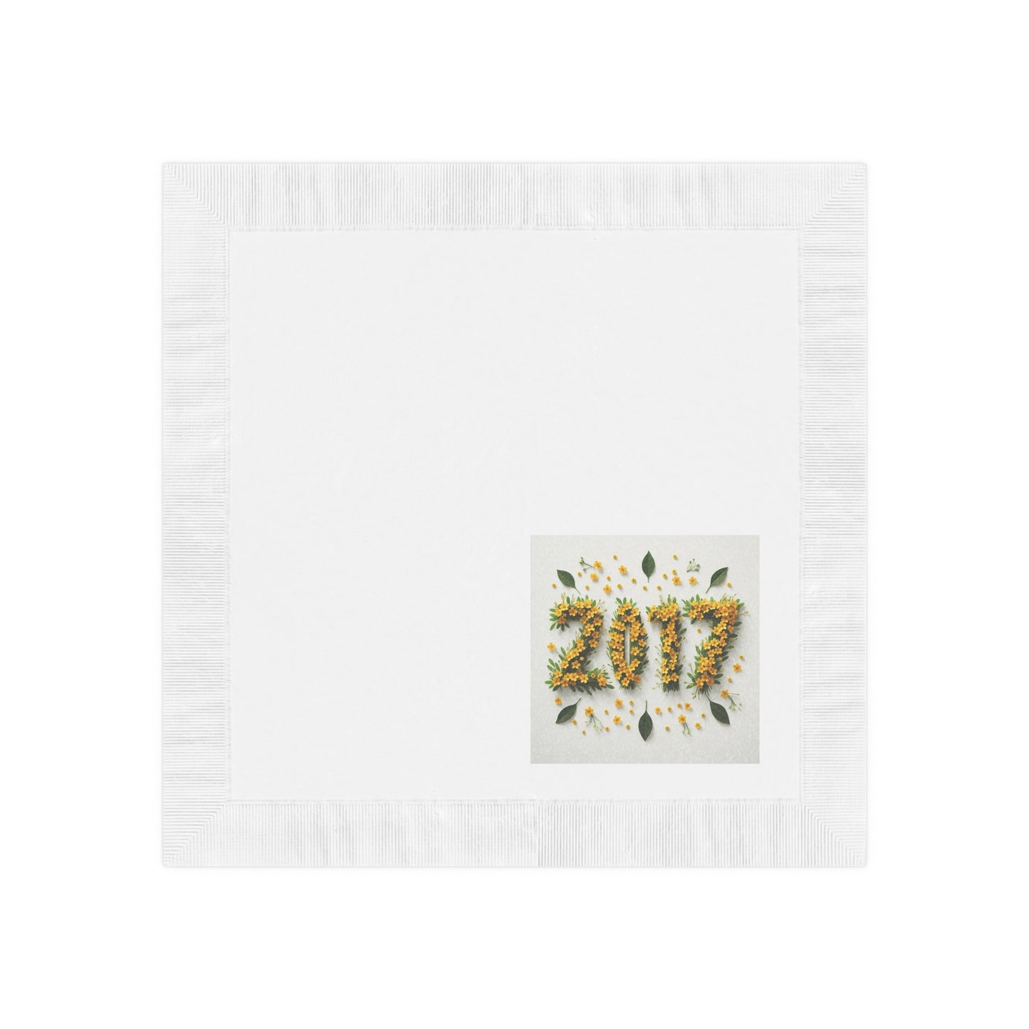 2017 Ethiopian NewYears SunFlower White Napkins