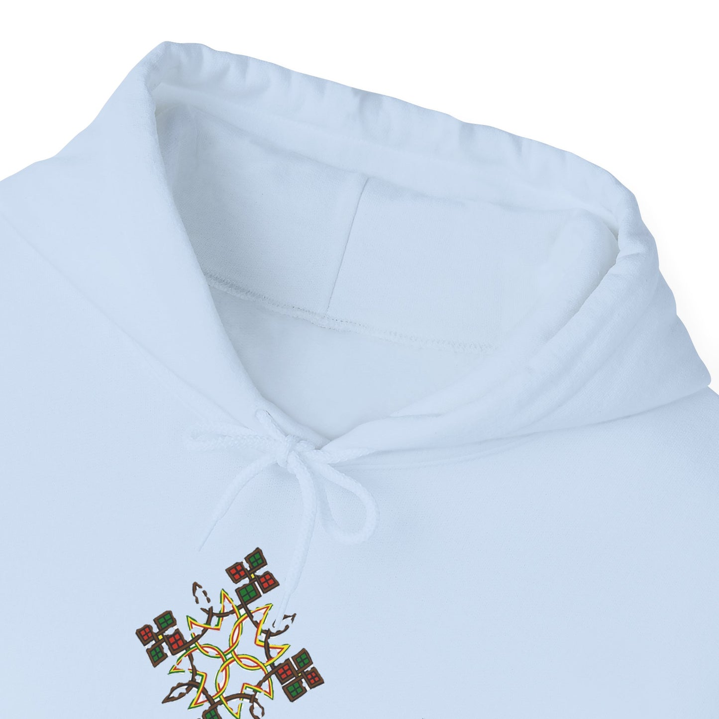 Ethiopian Cross Design Unisex Hooded Sweatshirt