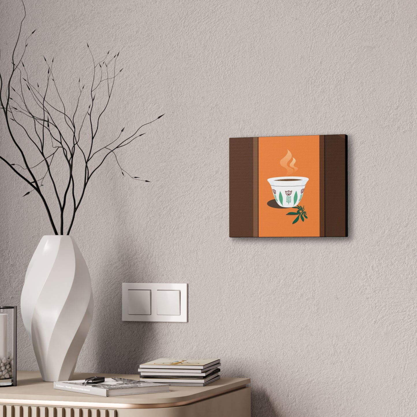 Coffee Serenity Canvas - Traditional Ethiopian Coffee Cup Wall Art