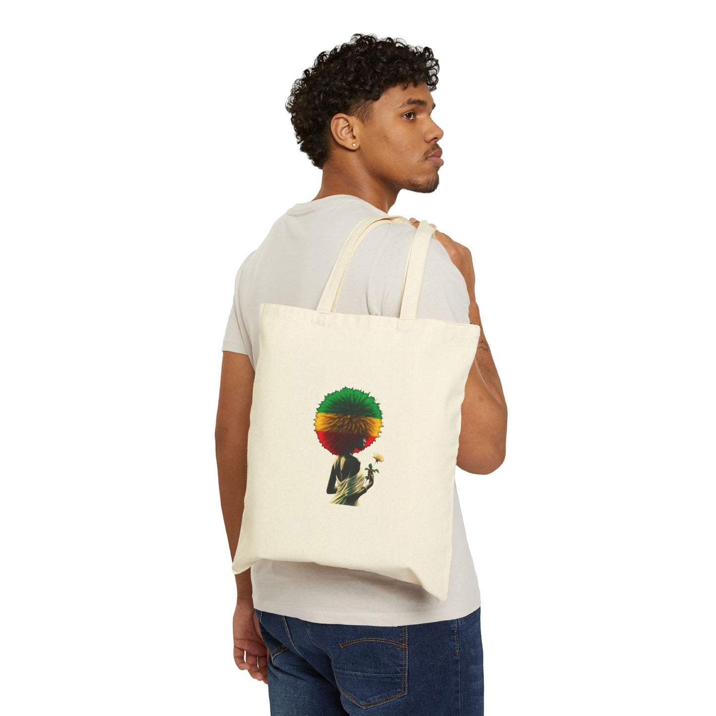 Canvas Tote Bag: Afro Design