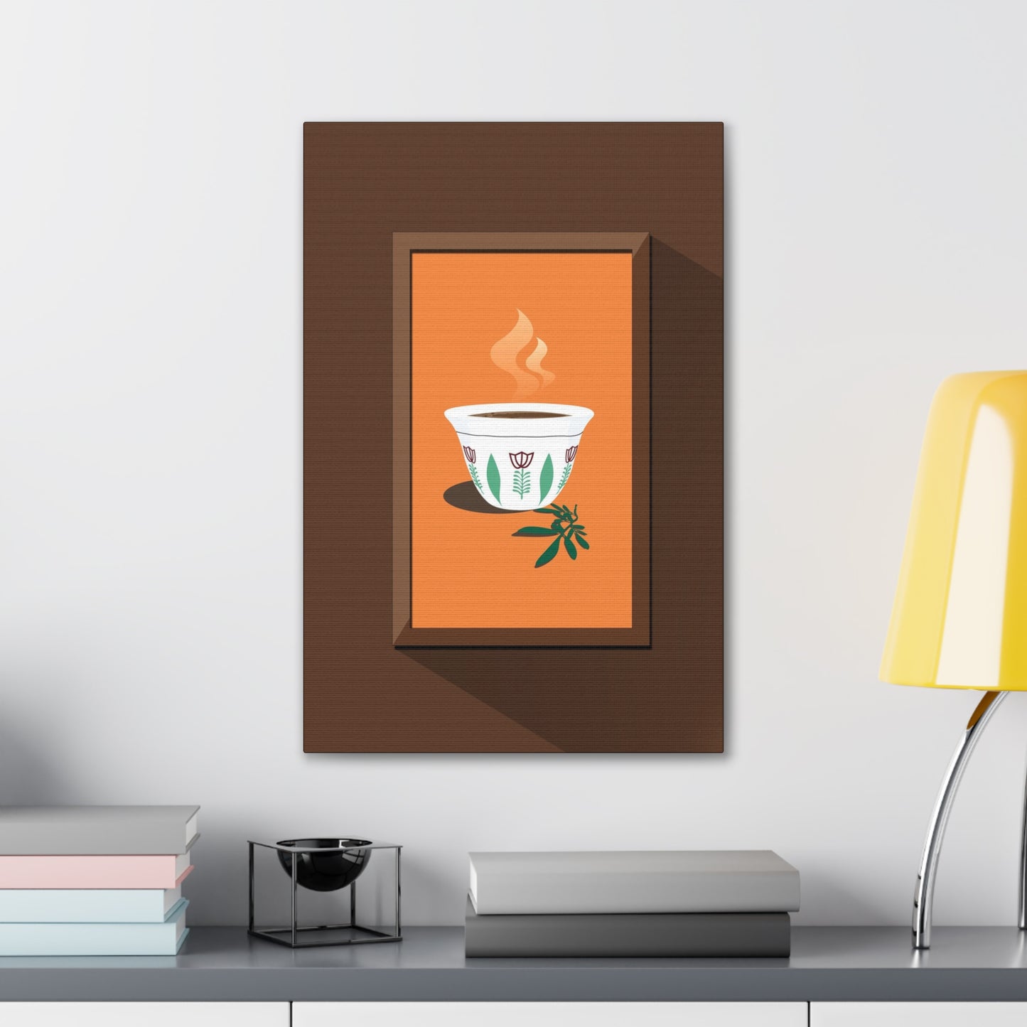 Coffee Serenity Canvas - Traditional Ethiopian Coffee Cup Wall Art