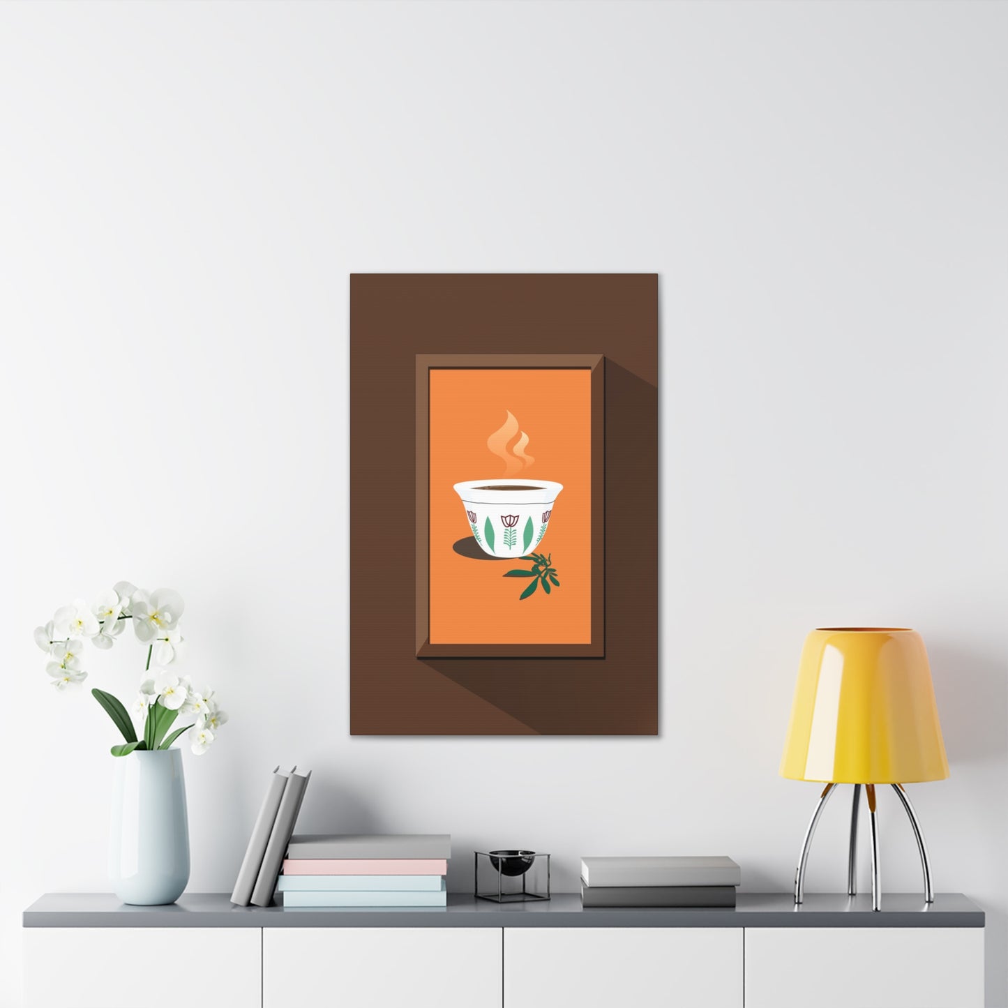 Coffee Serenity Canvas - Traditional Ethiopian Coffee Cup Wall Art