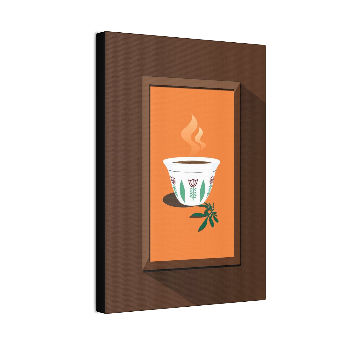 Coffee Serenity Canvas - Traditional Ethiopian Coffee Cup Wall Art