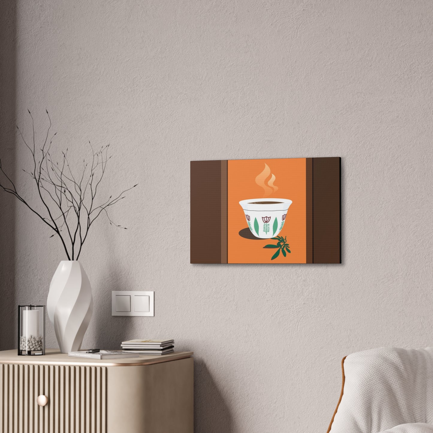 Coffee Serenity Canvas - Traditional Ethiopian Coffee Cup Wall Art