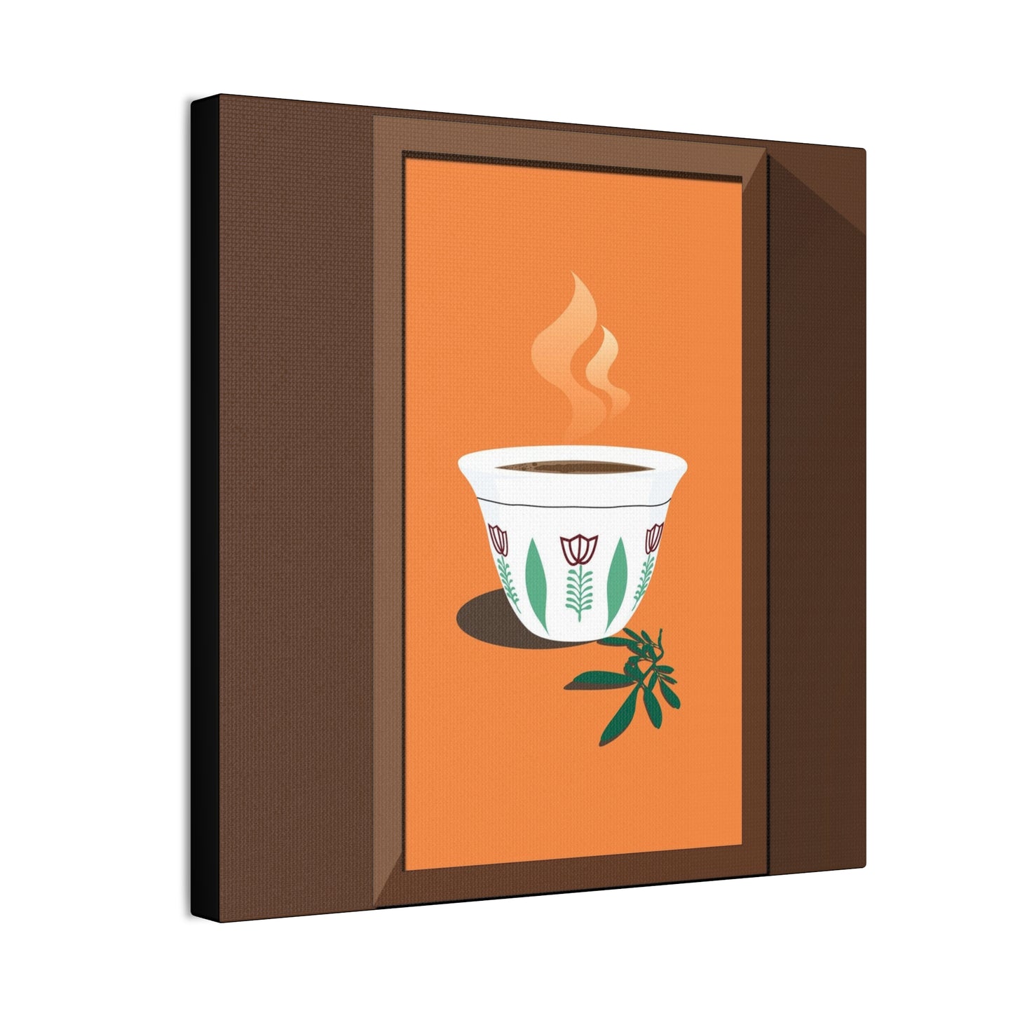 Coffee Serenity Canvas - Traditional Ethiopian Coffee Cup Wall Art