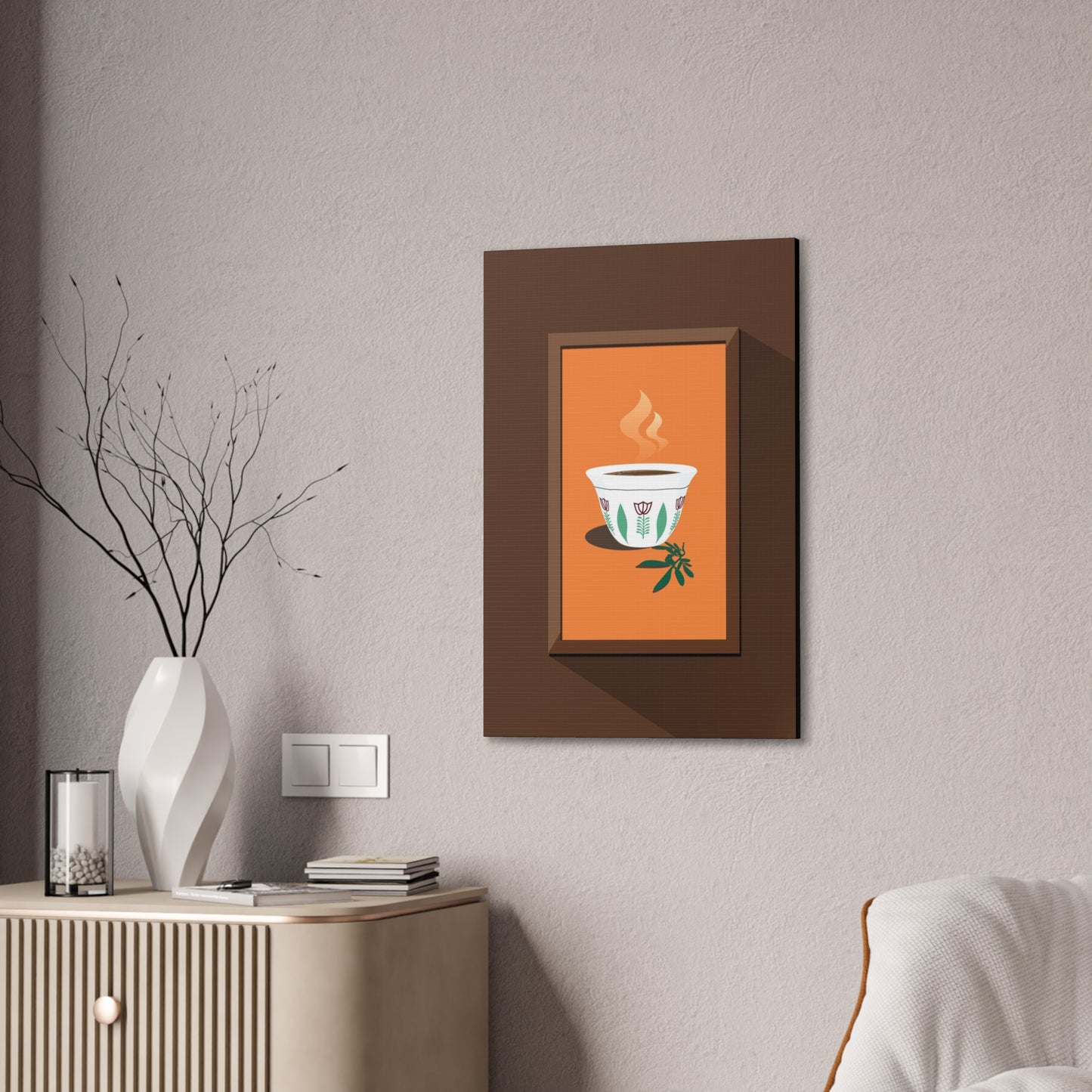 Coffee Serenity Canvas - Traditional Ethiopian Coffee Cup Wall Art