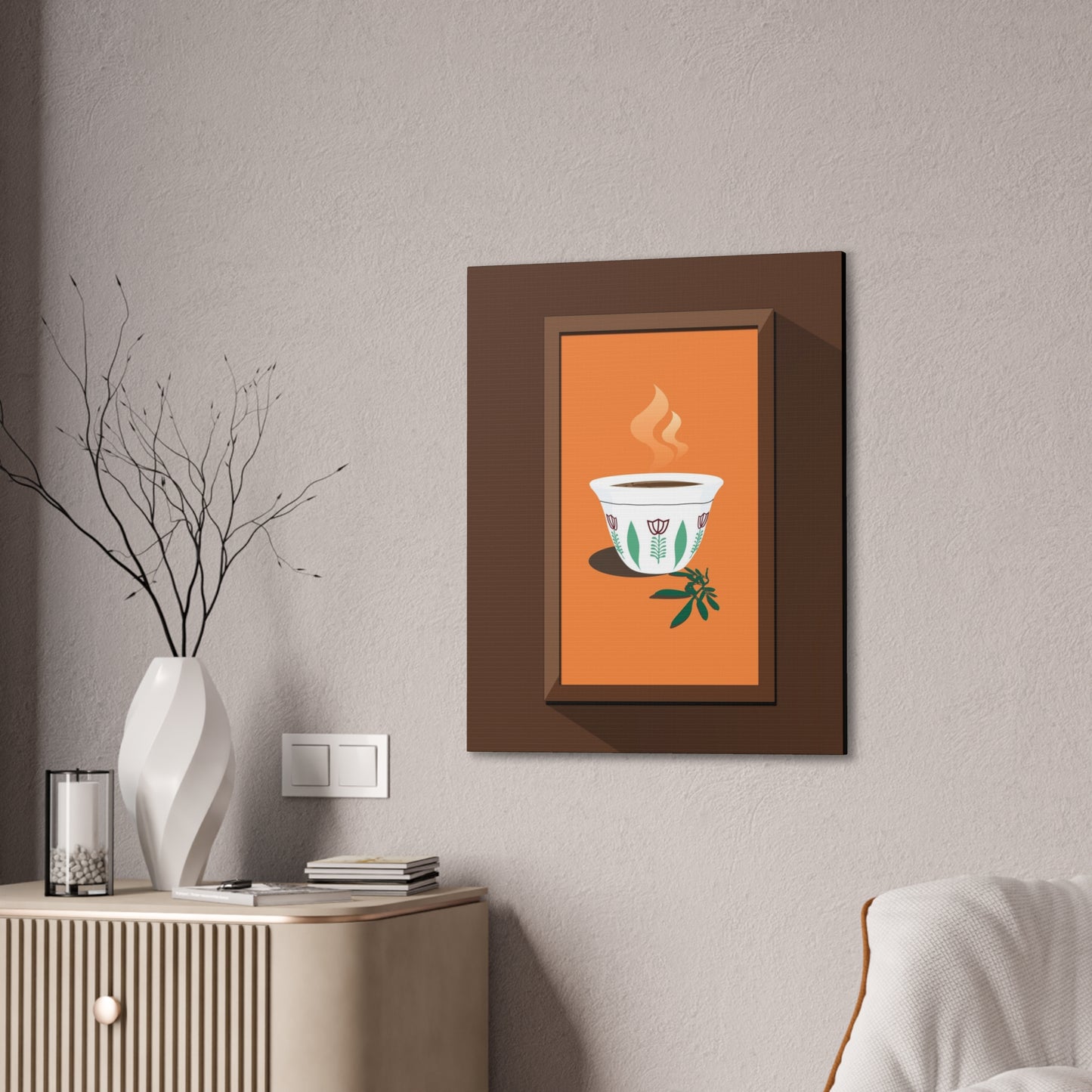 Coffee Serenity Canvas - Traditional Ethiopian Coffee Cup Wall Art