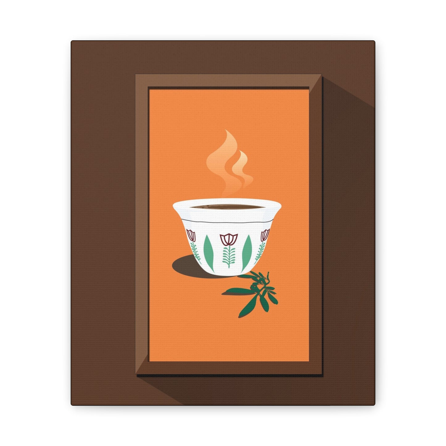 Coffee Serenity Canvas - Traditional Ethiopian Coffee Cup Wall Art