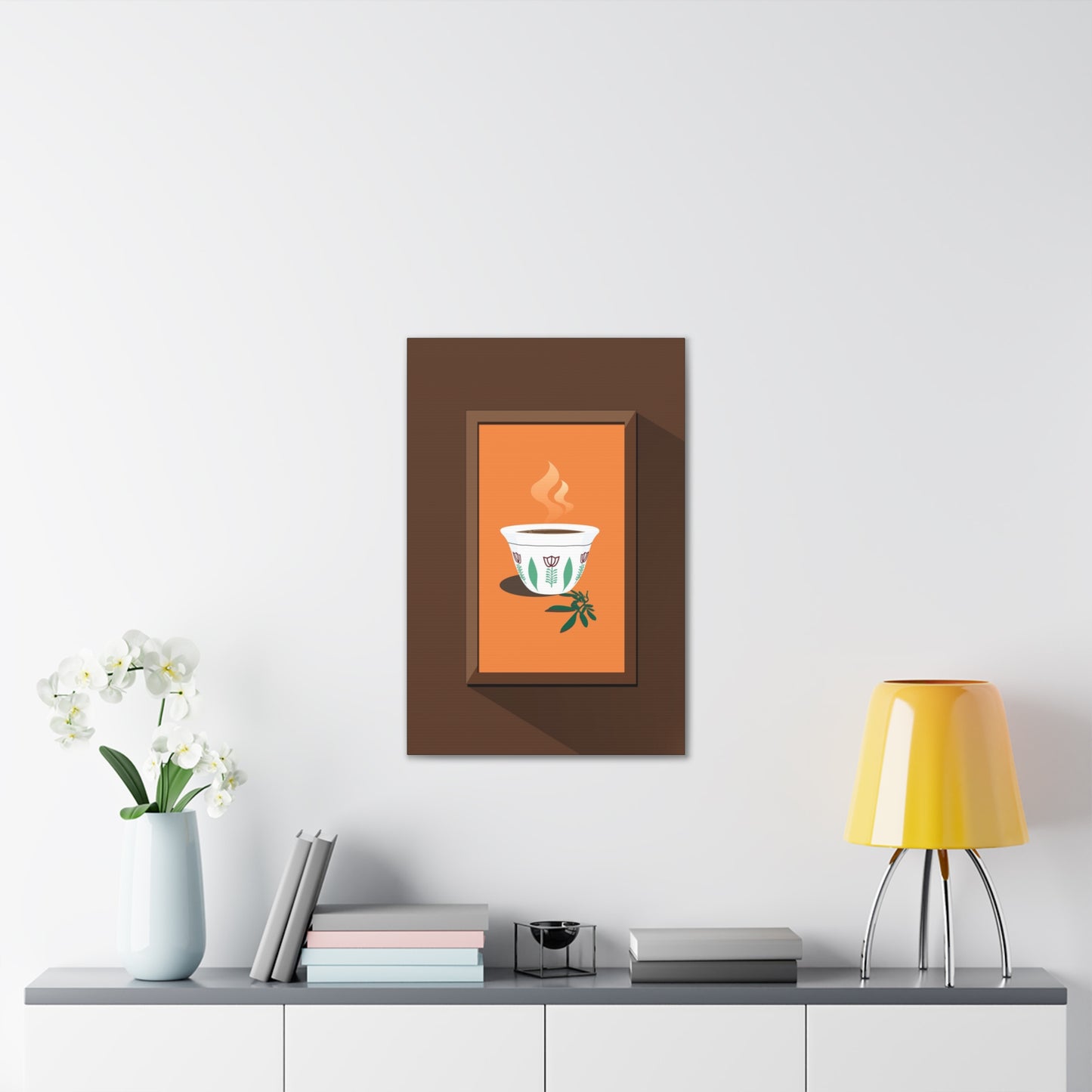 Coffee Serenity Canvas - Traditional Ethiopian Coffee Cup Wall Art