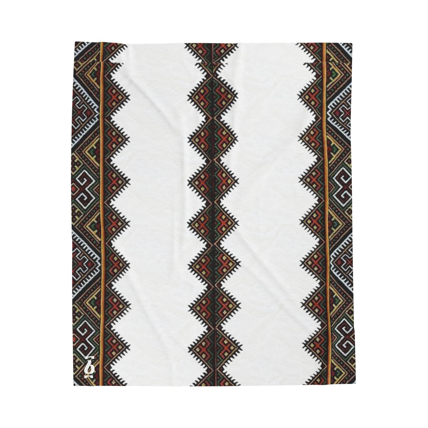 Velveteen Plush Blanket - Ethiopian Tilet Design