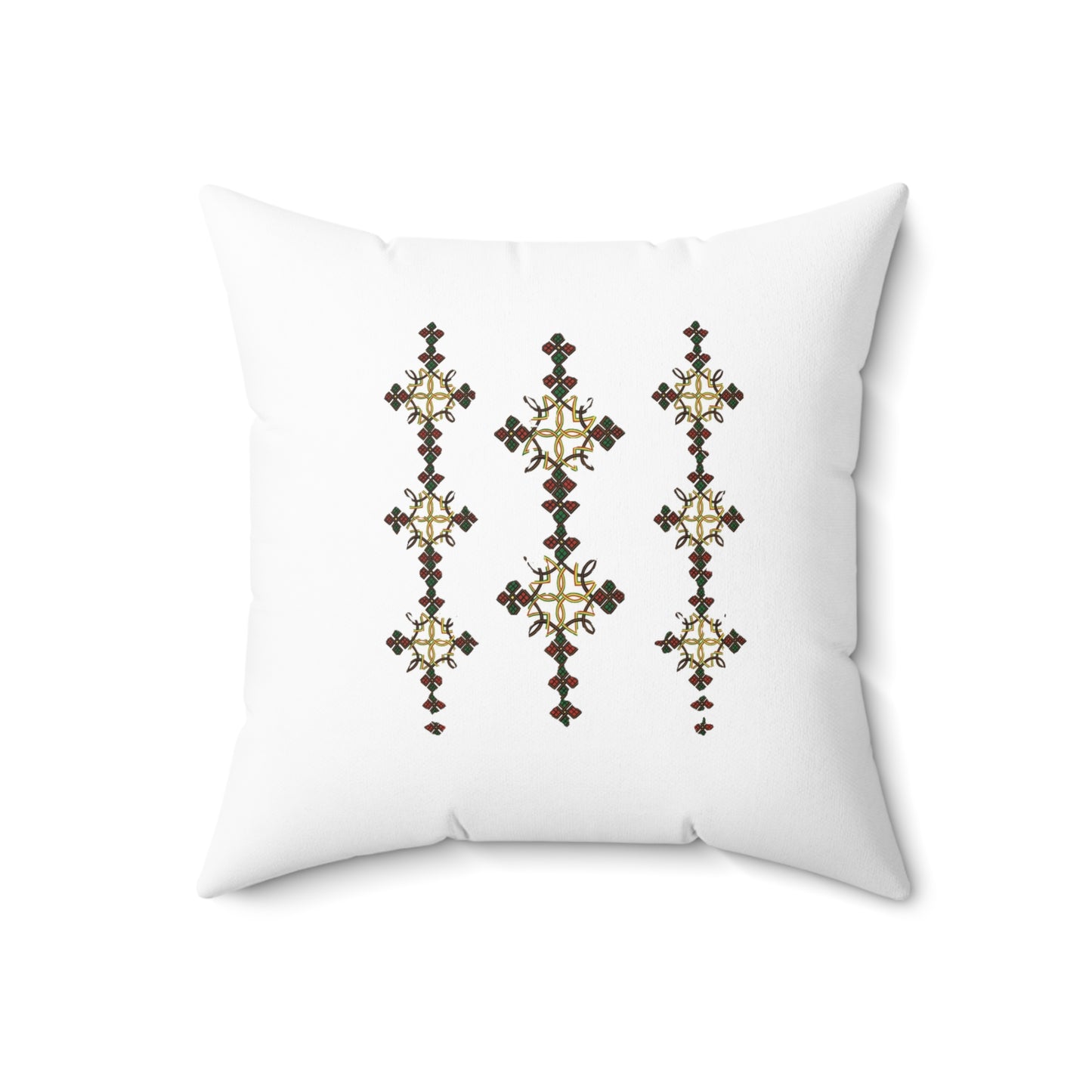 Ethiopian Tilet Design Square Pillow