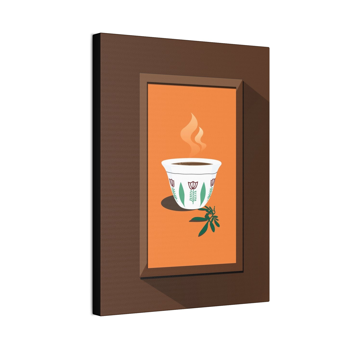 Coffee Serenity Canvas - Traditional Ethiopian Coffee Cup Wall Art