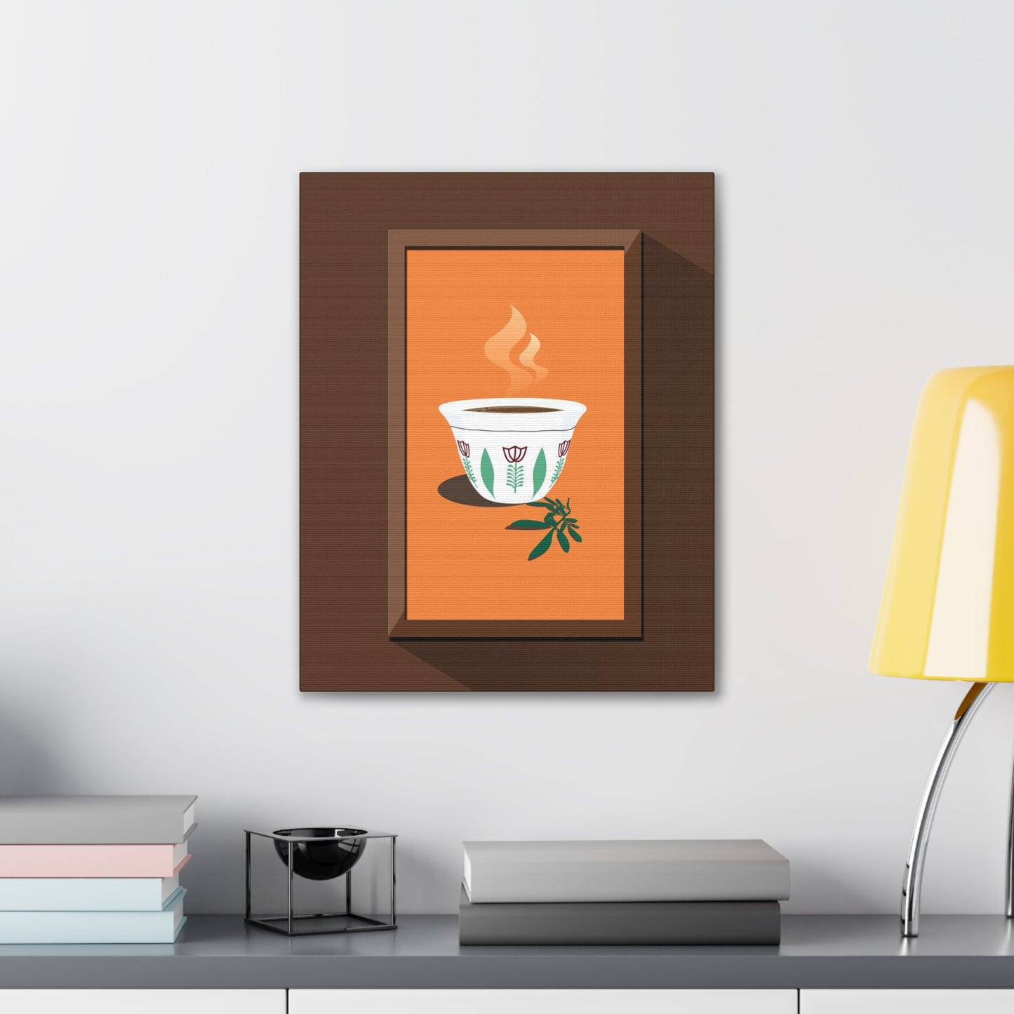 Coffee Serenity Canvas - Traditional Ethiopian Coffee Cup Wall Art