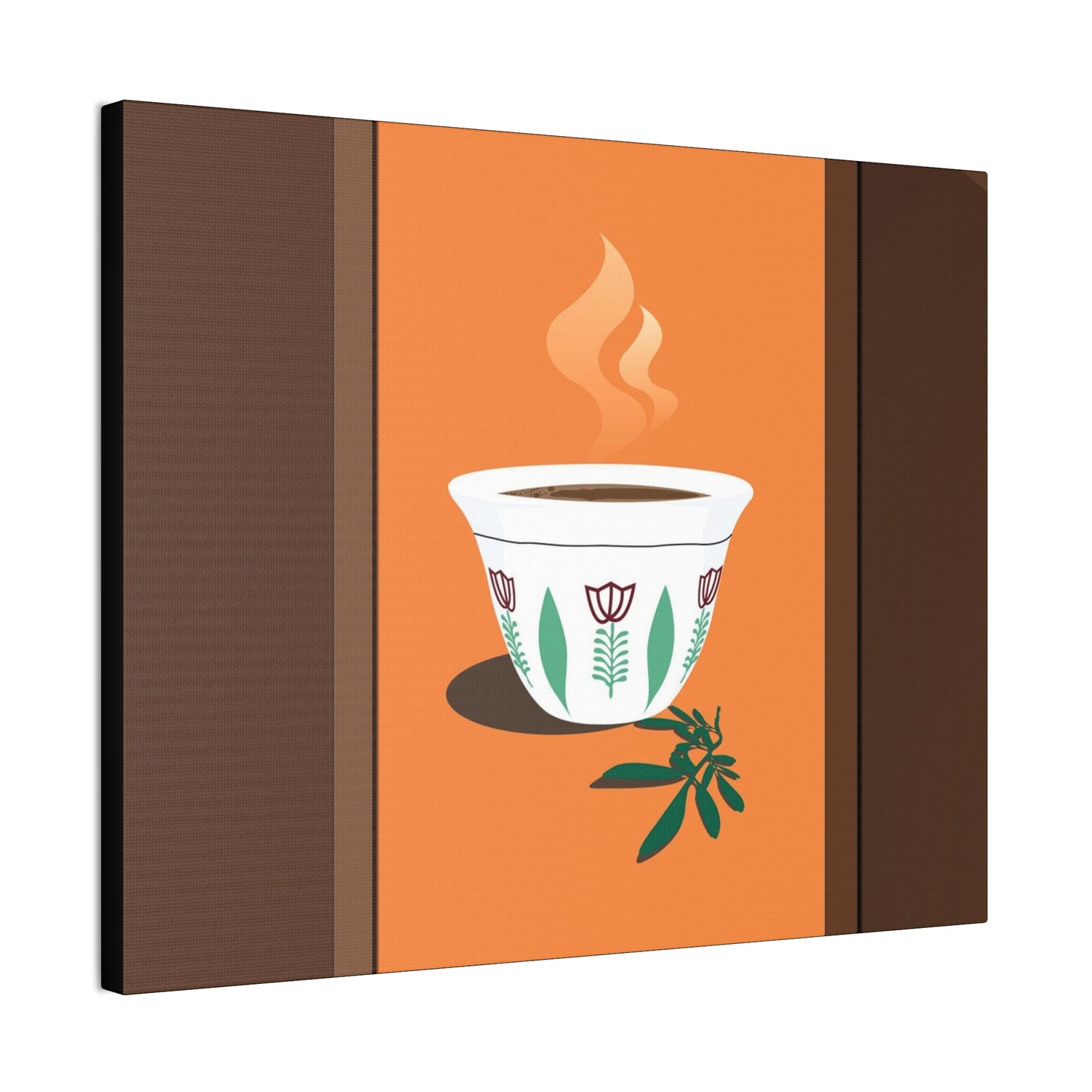 Coffee Serenity Canvas - Traditional Ethiopian Coffee Cup Wall Art