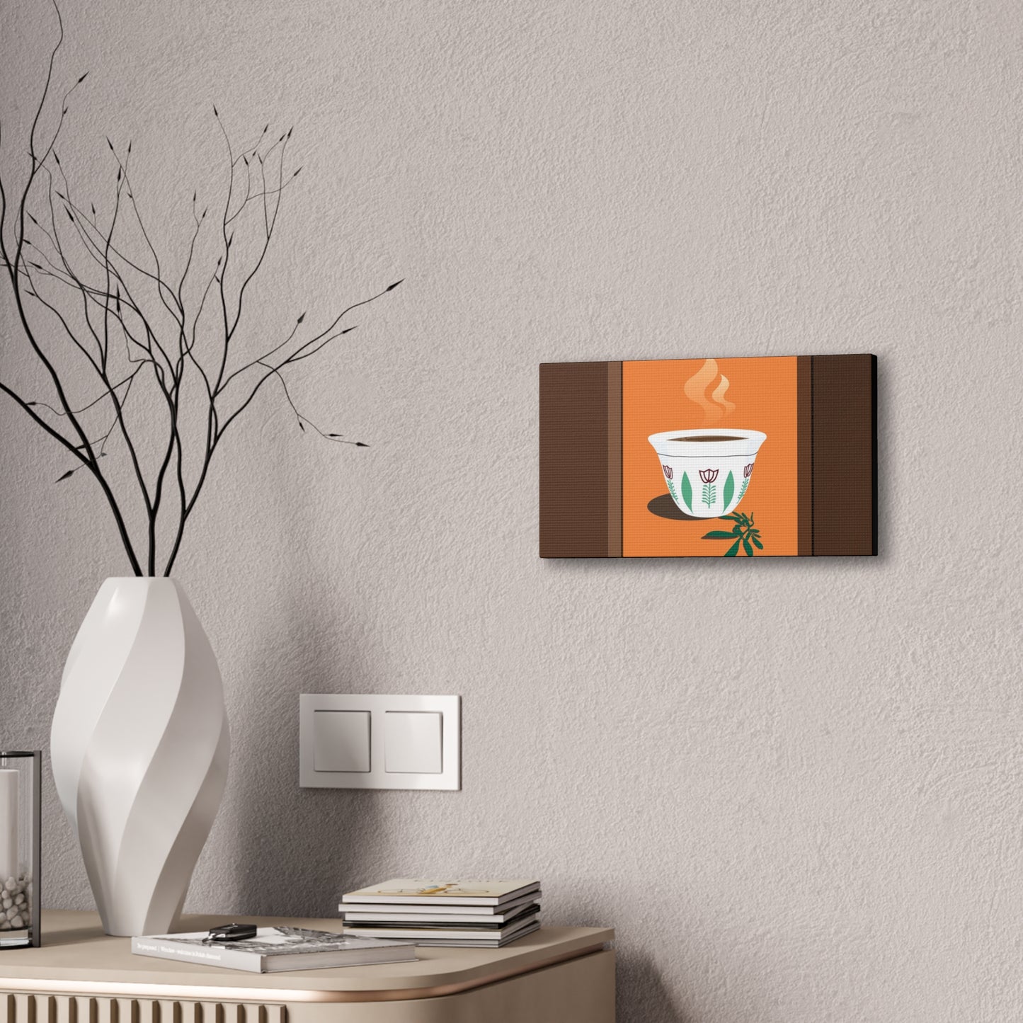 Coffee Serenity Canvas - Traditional Ethiopian Coffee Cup Wall Art