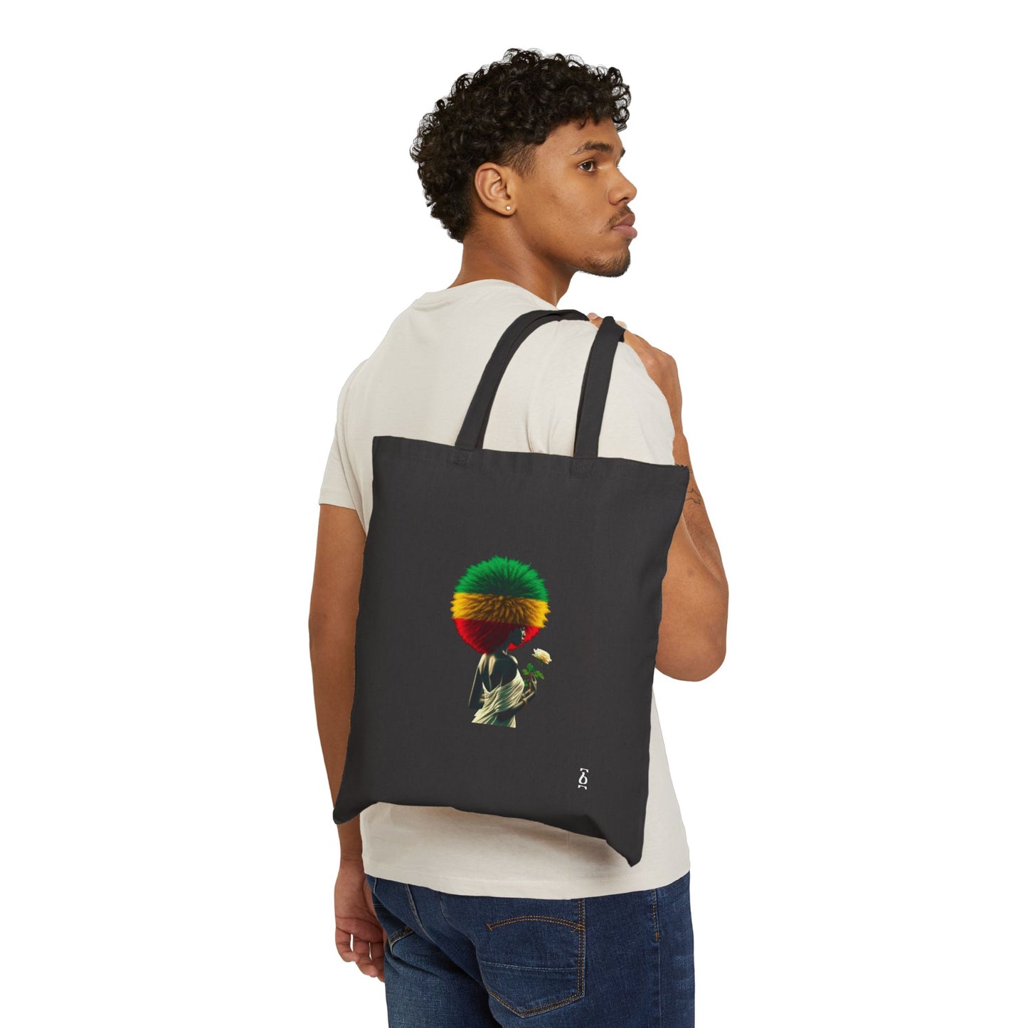 Canvas Tote Bag: Afro Design