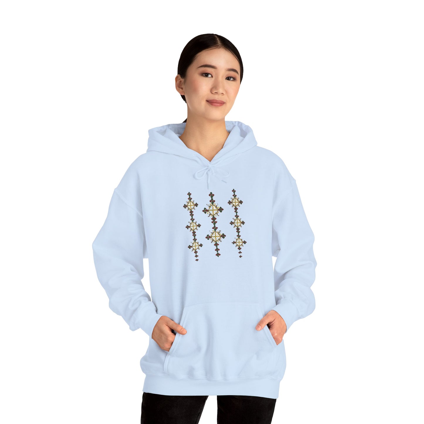 Unisex Hooded Sweatshirt: Ethiopian Tilet Design